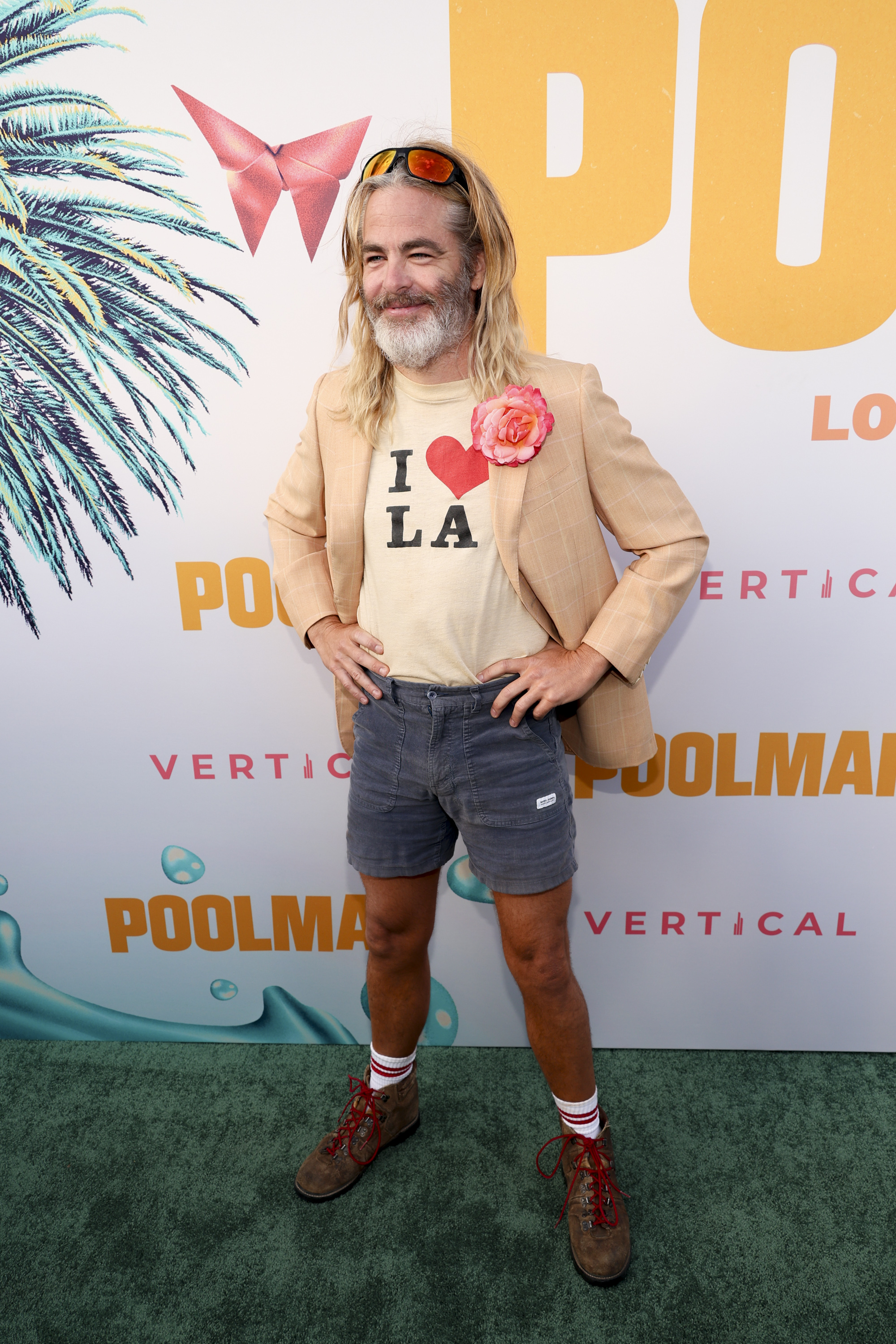 Chris Pine at the premiere of "Poolman" on April 24, 2024, in Los Angeles, Calfornia. | Source: Getty Images