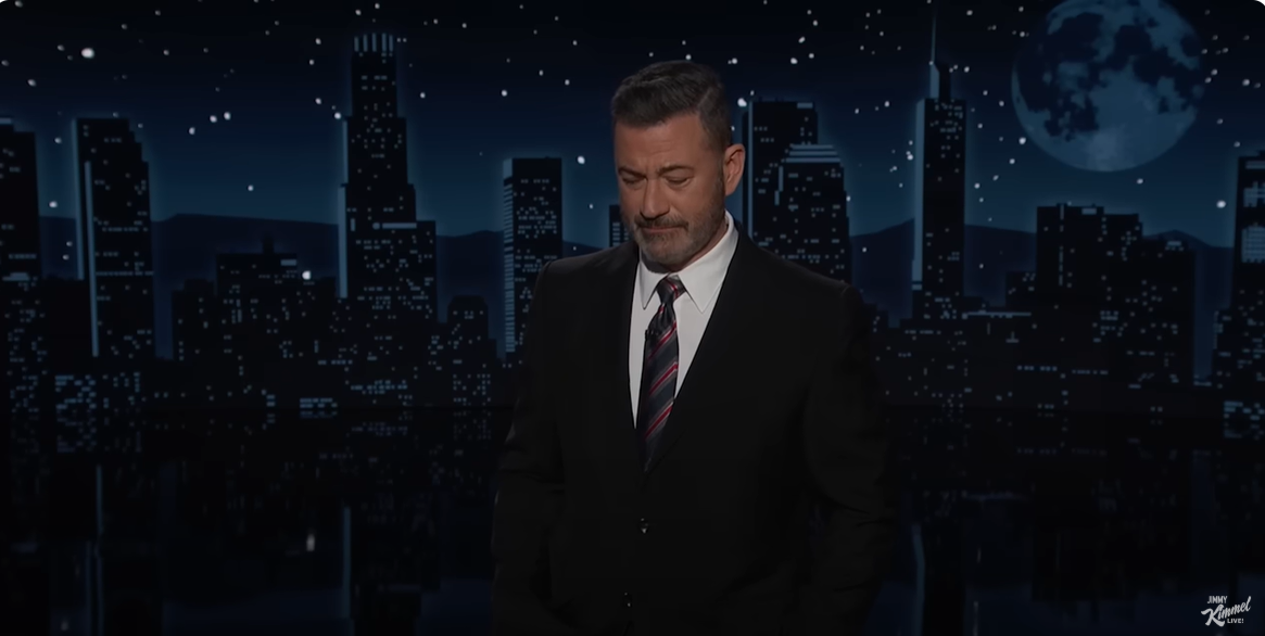 Jimmy Kimmel chokes back emotions as he clears the air on his comments about Charlie Kirk's killer, from a post dated September 24, 2025 | Source: YouTube/JimmyKimmelLive