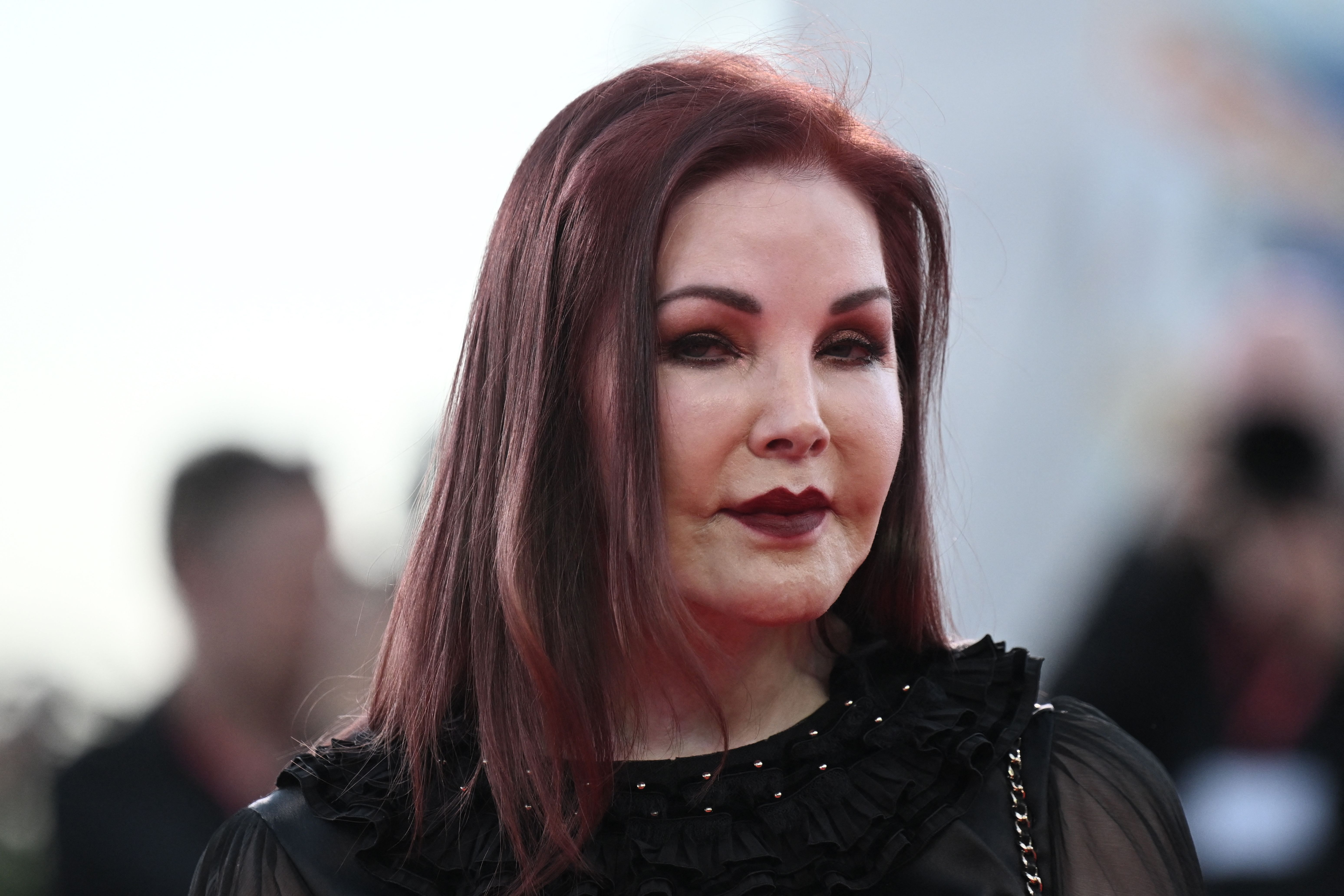 Priscilla Presley at a  photocall of the movie "Priscilla" presented in competition at the 80th Venice Film Festival on September 4, 2023 at Venice Lido | Source: Getty Images