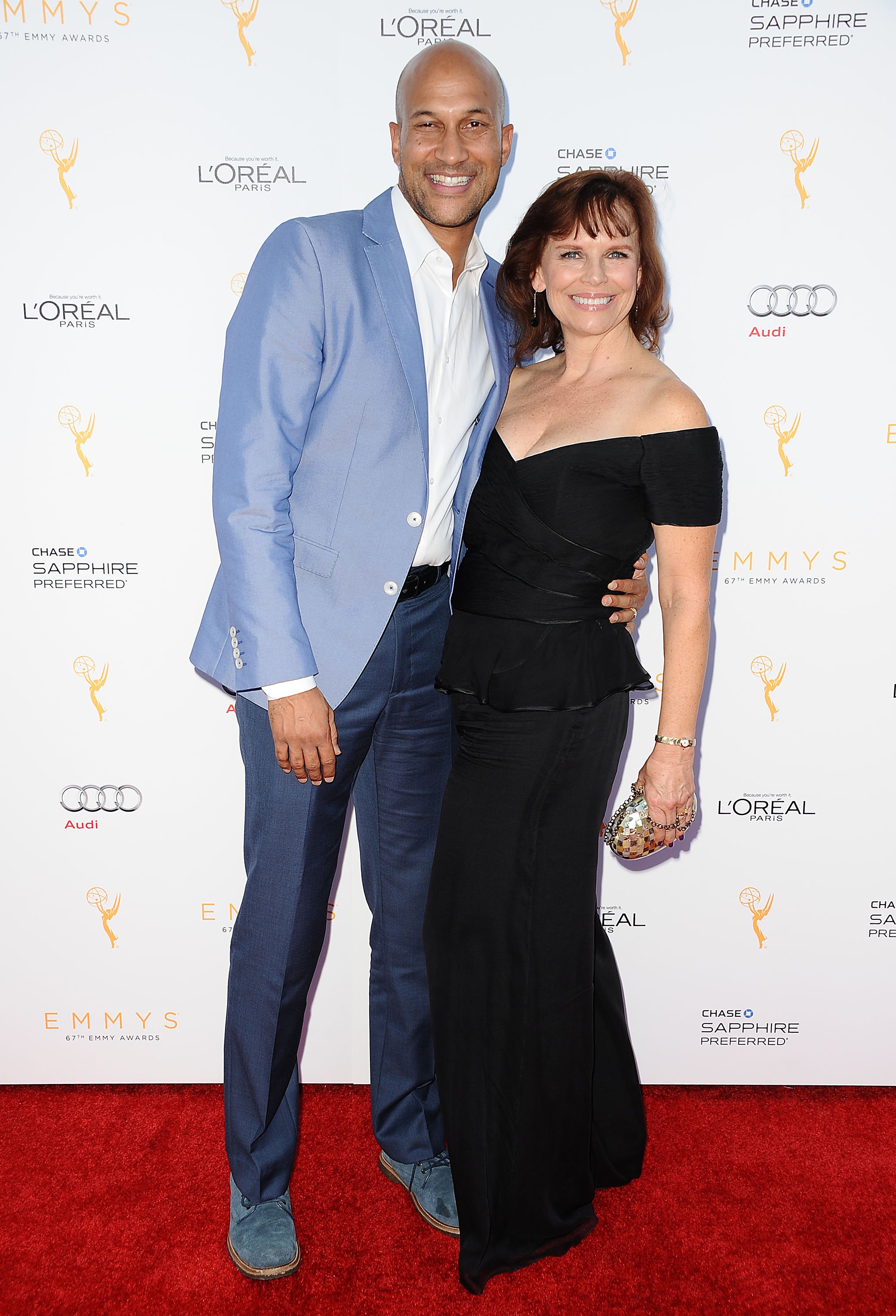 Cynthia Blaise and Keegan-Michael Key at the Television Academy's celebration for the 67th Emmy Award nominees on September 19, 2015, in California. | Source: Getty Images 