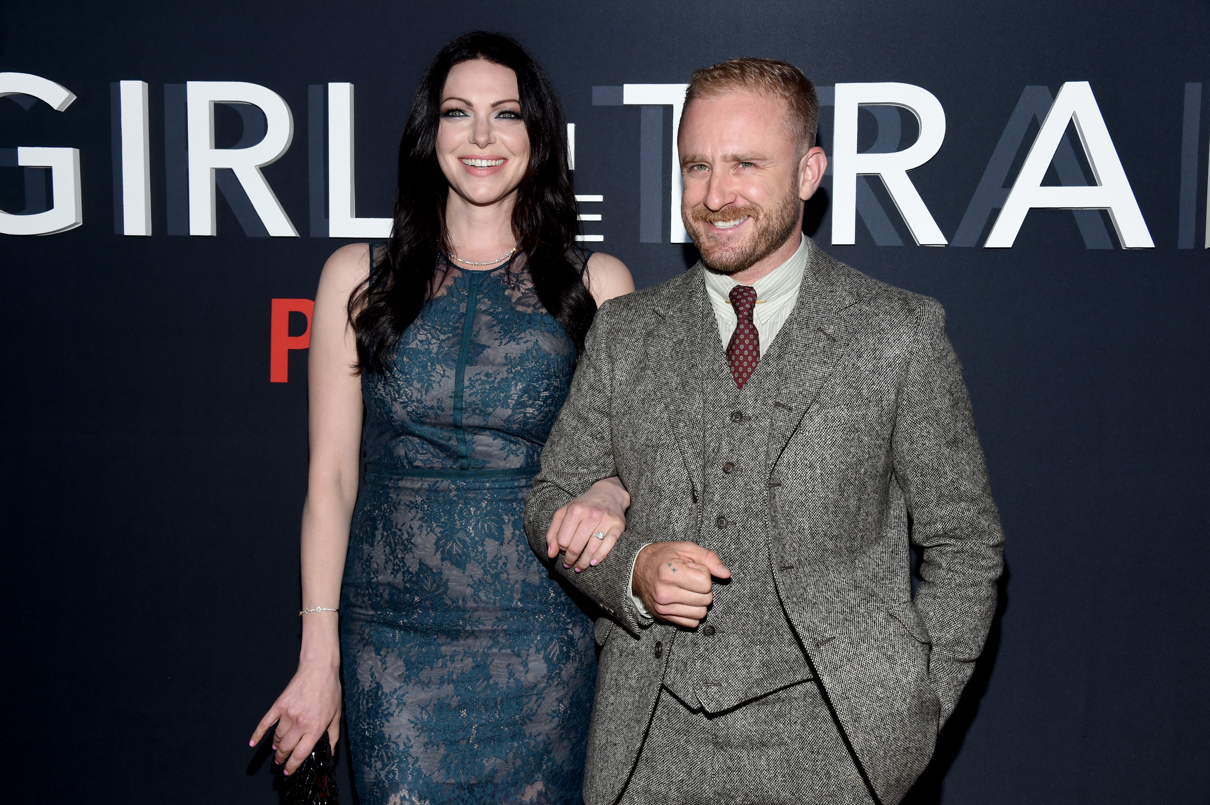 Laura Prepon and  Ben Foster at the 'The Girl on the Train' film premiere, New York, on October 4, 2016. Source: Getty Images