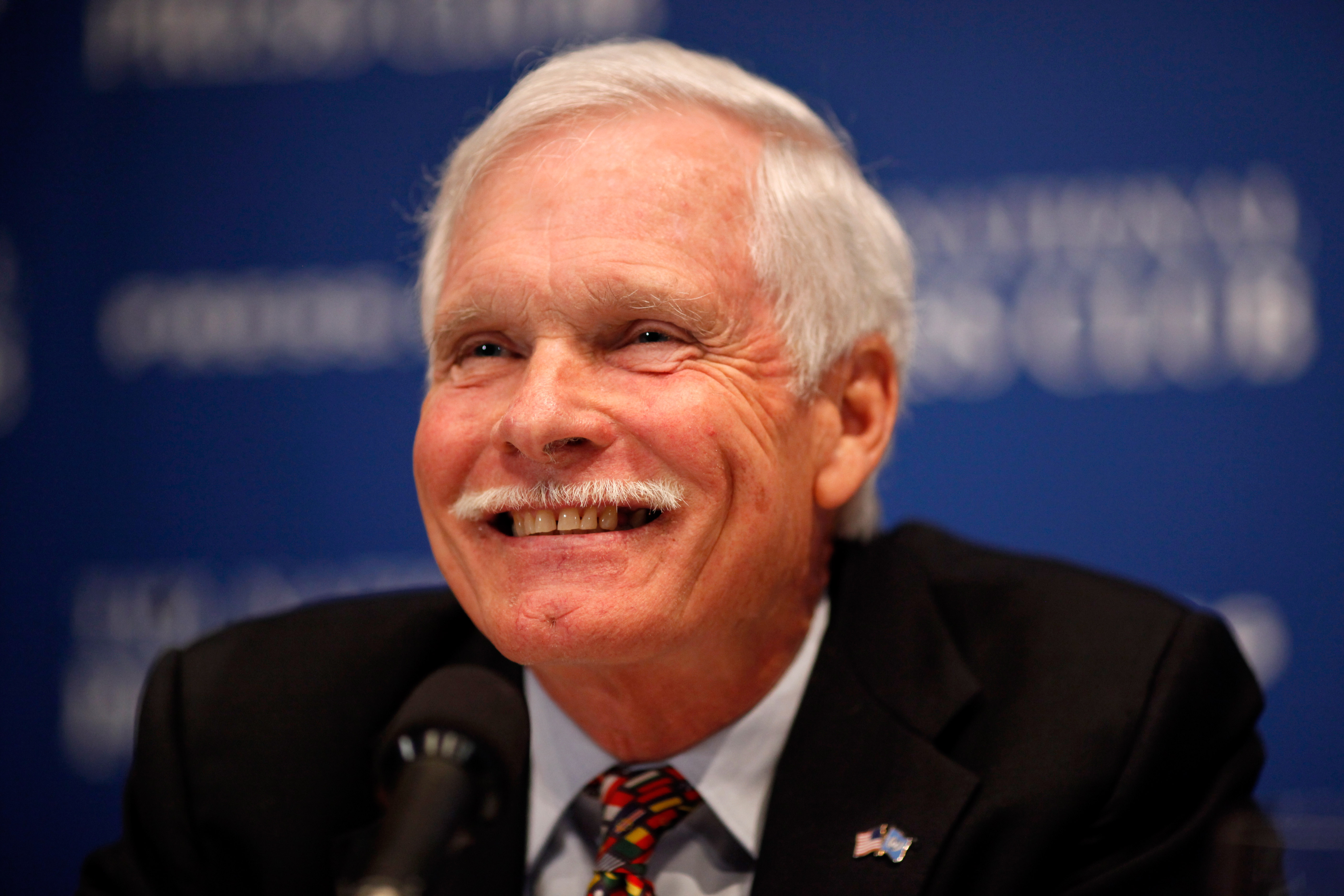 Ted Turner address the Newsmaker Luncheon on renewable and alternative energy at the National Press Club April 19, 2011 in Washington, DC | Source: Getty Images