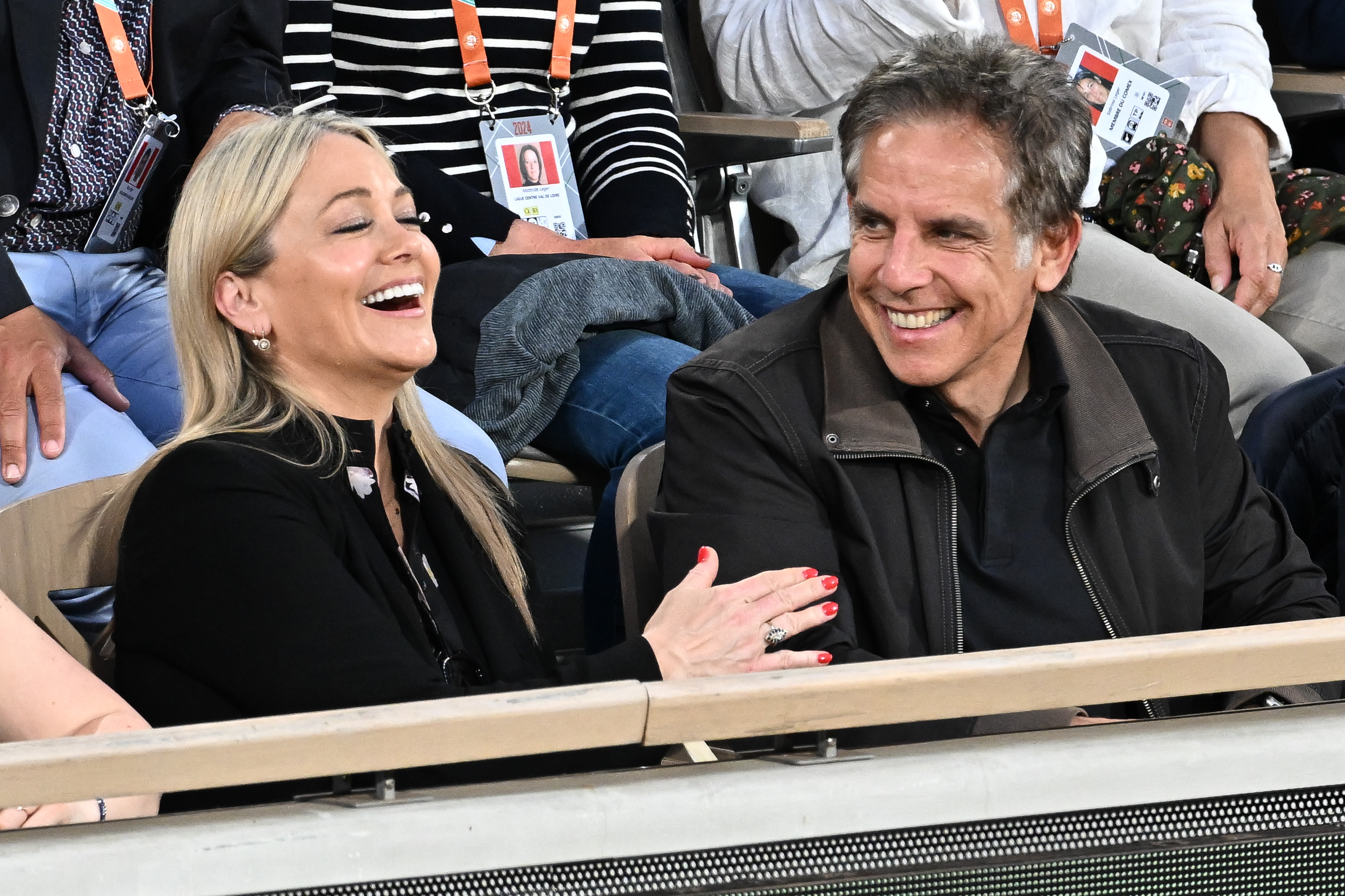 Ben Stiller and his wife Christine Taylor at the 2024 French Open at Roland Garros on June 04, 2024 in Paris, France| Source: Getty Images