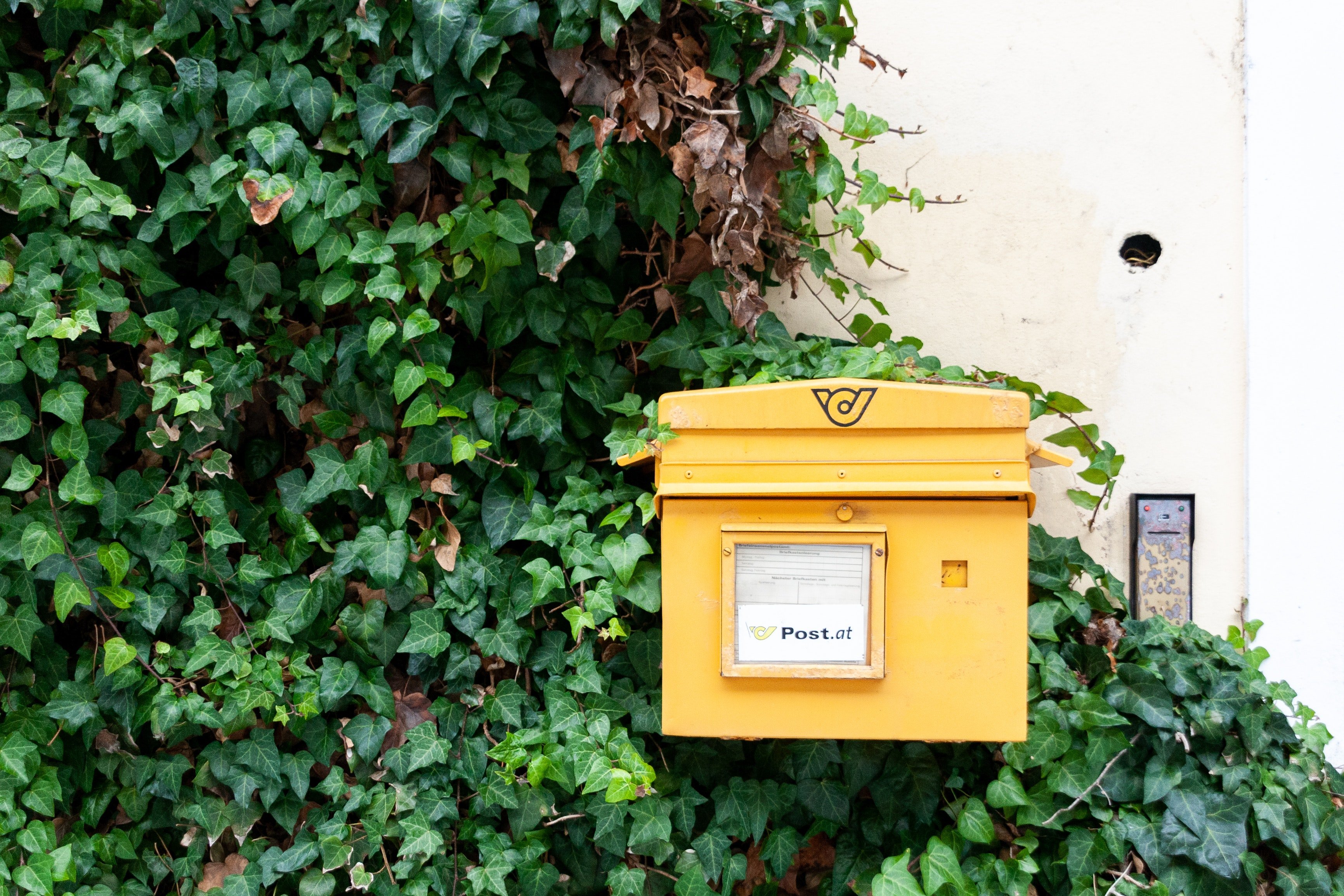 Une boîte aux lettre jaune. | Photo : Pexels