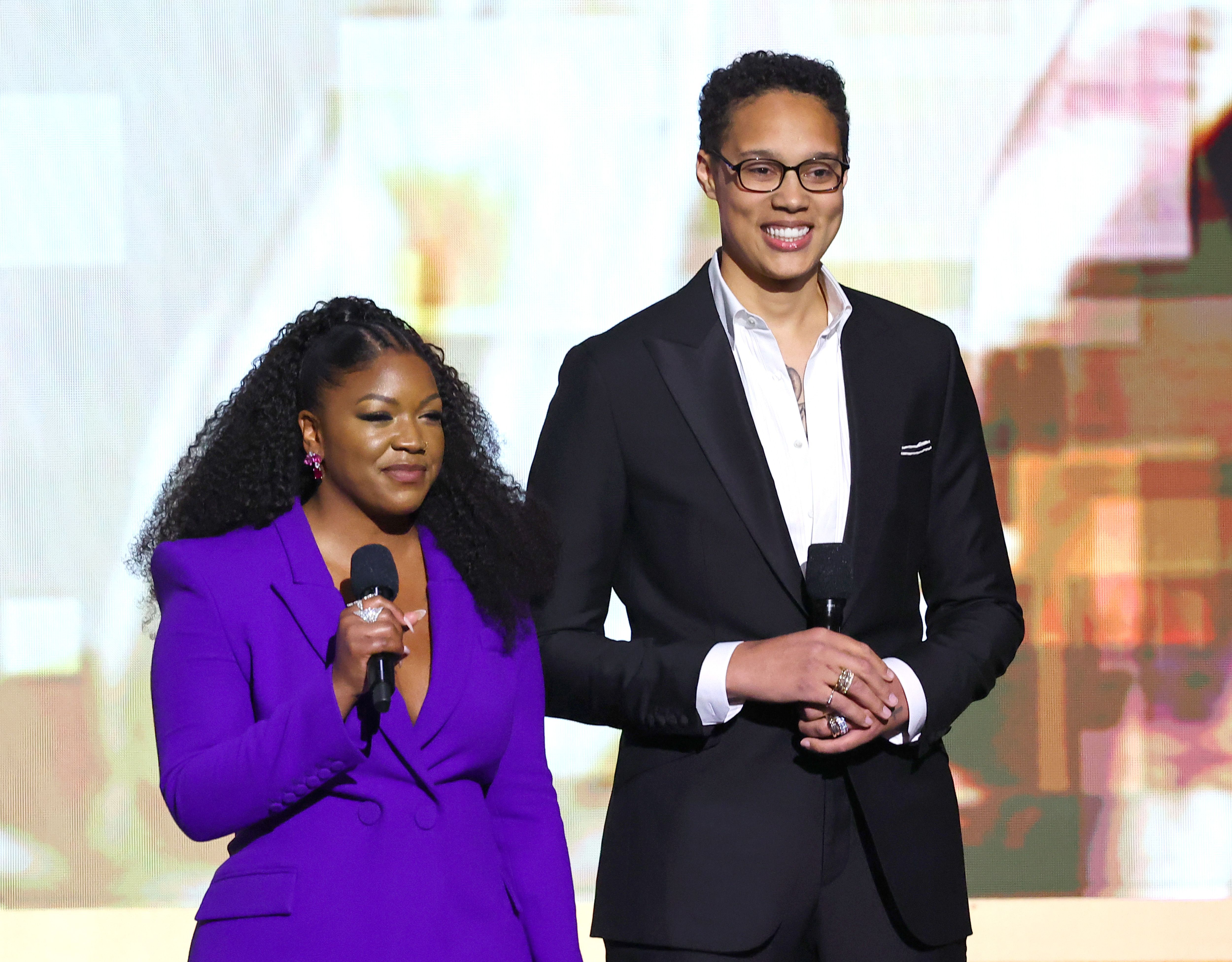 Cherelle Griner and Brittney Griner speak onstage during the 54th NAACP Image Awards at Pasadena Civic Auditorium on February 25, 2023 in Pasadena, California. | Source: Getty Images