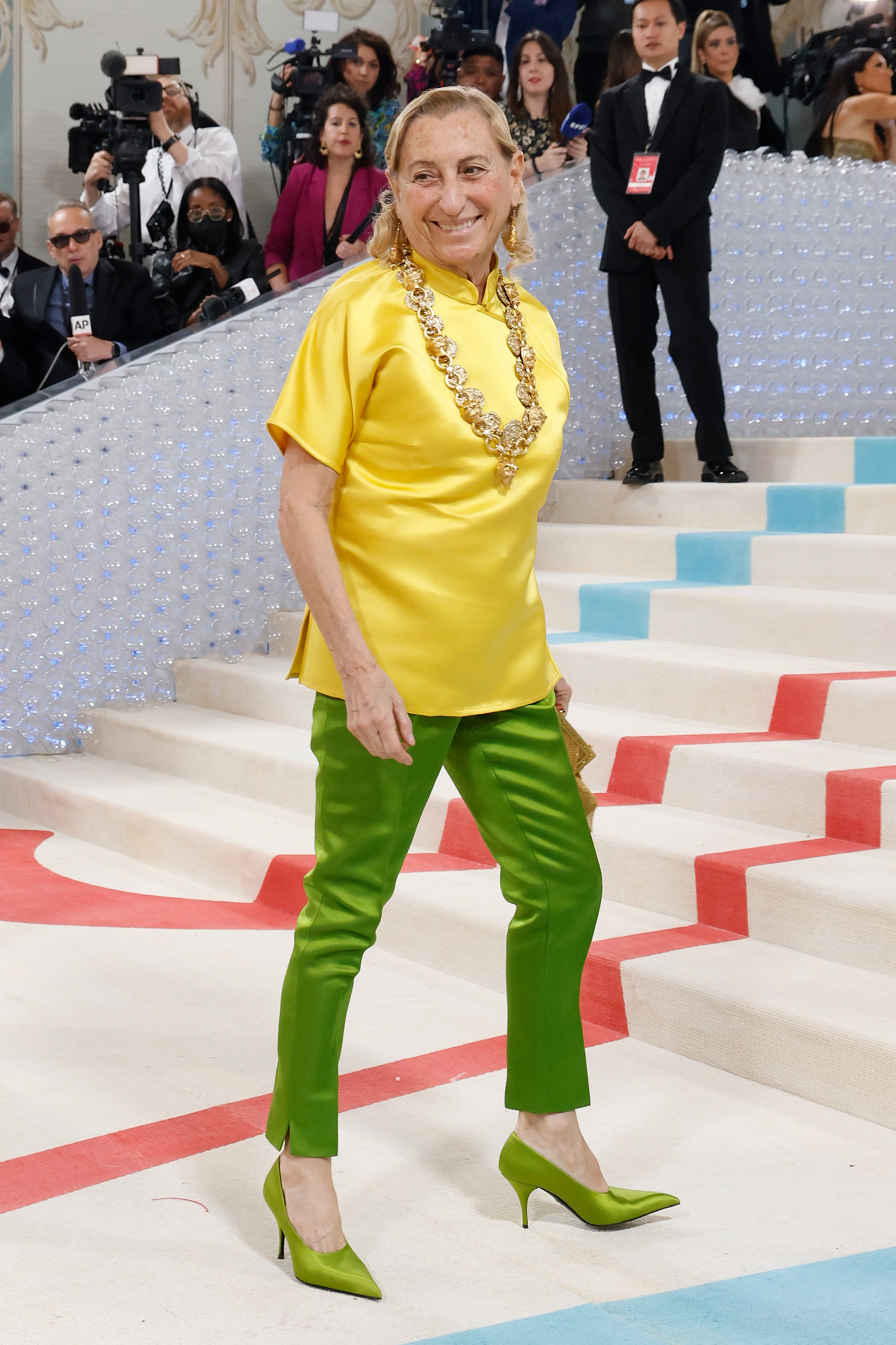 Miuccia Prada attends the 2023 Costume Institute Benefit celebrating "Karl Lagerfeld: A Line of Beauty" at the Metropolitan Museum of Art in New York City, on May 1, 2023 | Source: Getty Images