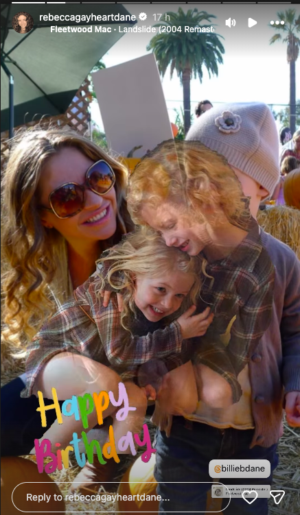 A collage of photos overlaid on top of each other showing Rebecca Gayheart and her daughters, Billie and Georgia Dane. | Source: Instagram/rebeccagayheartdane