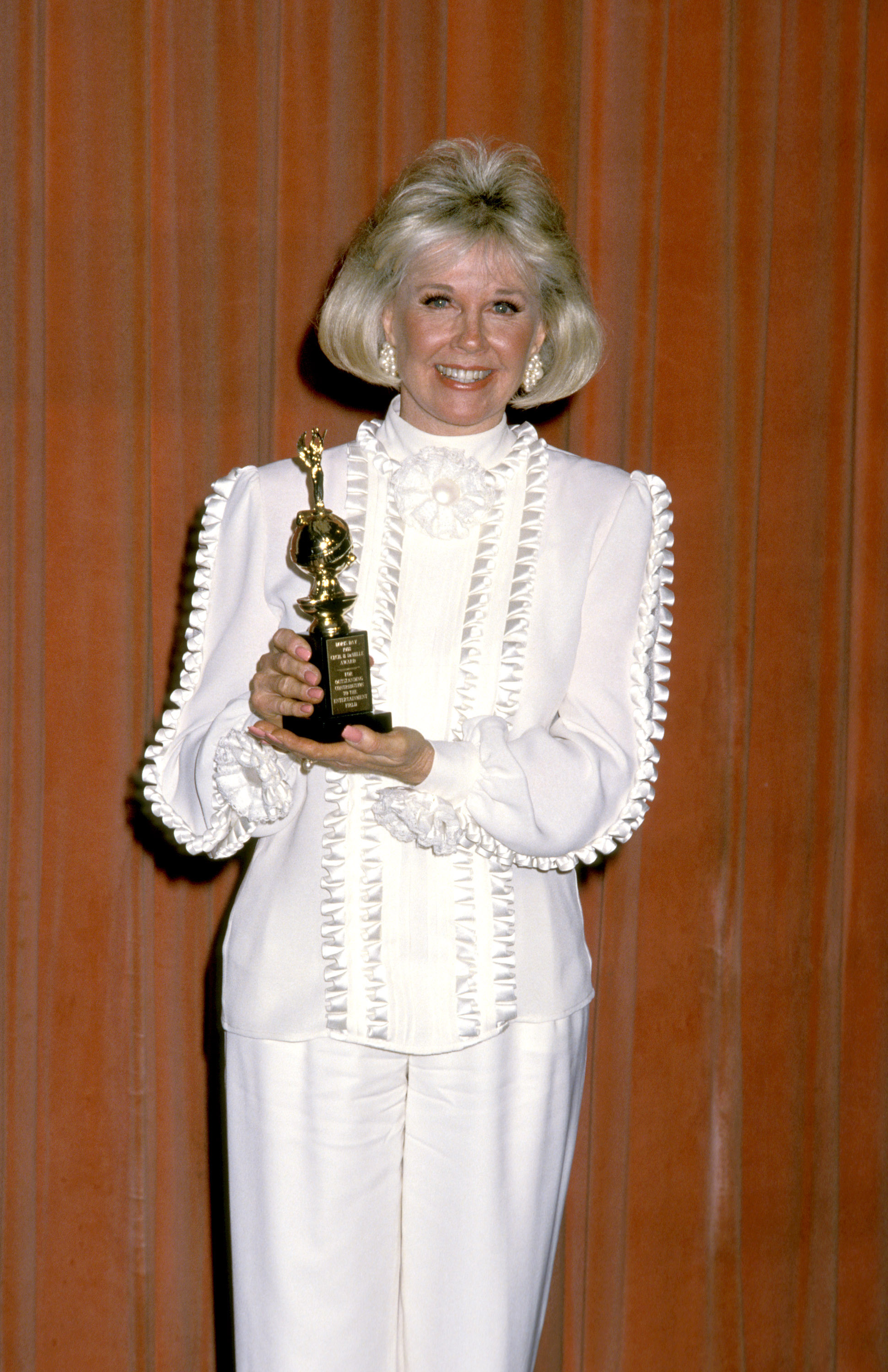 Doris Day at the 46th Annual Golden Globe Awards in Beverly Hills, California on January 28, 1989 | Source: Getty Images