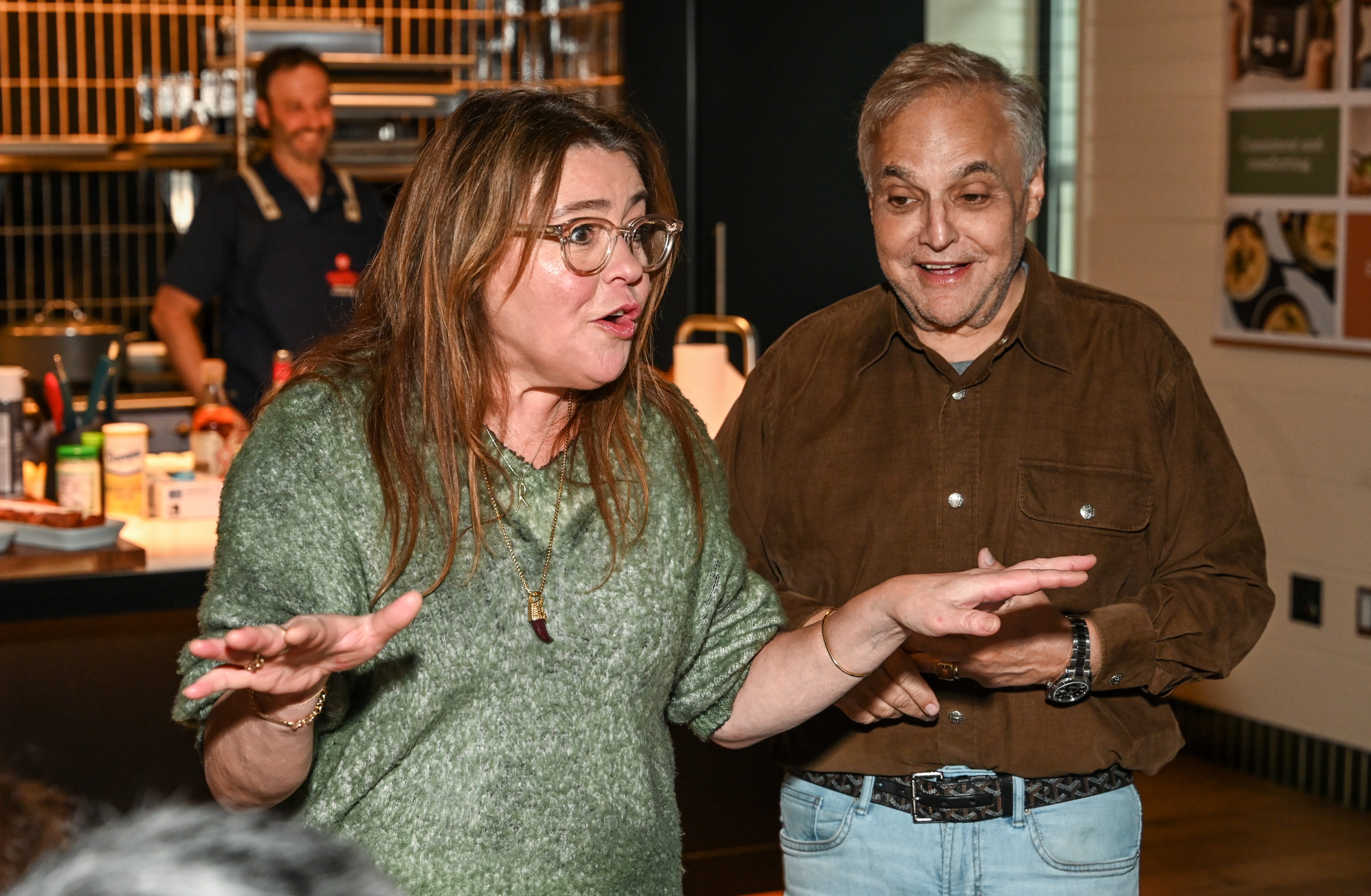 Rachael Ray and Lee Brian Schrager appear at Chef's Corner on October 19, 2025 | Source: Getty Images