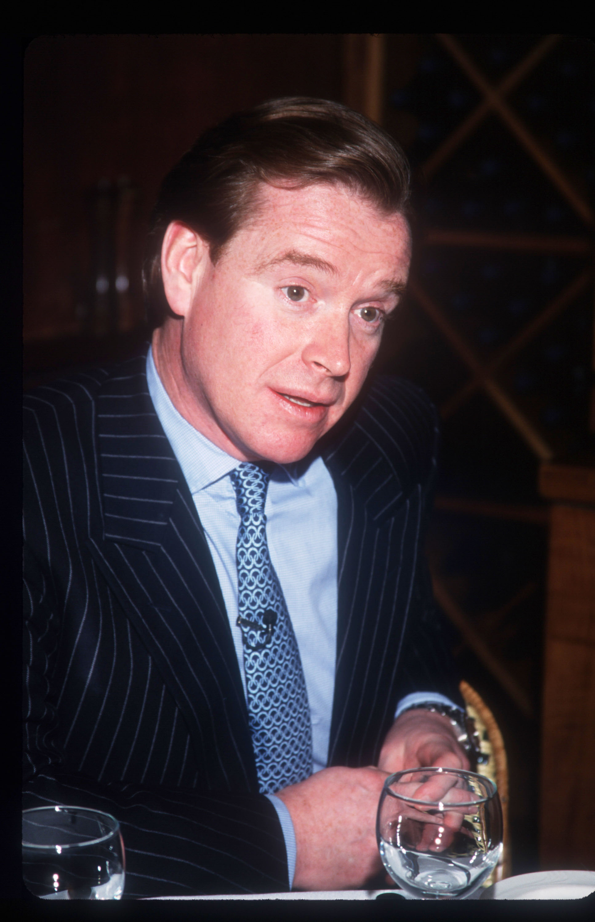 James Hewitt presents his book "Love and War" during an interview with Daphne Barak in New York City, on October 25, 1999. | Source: Getty Images