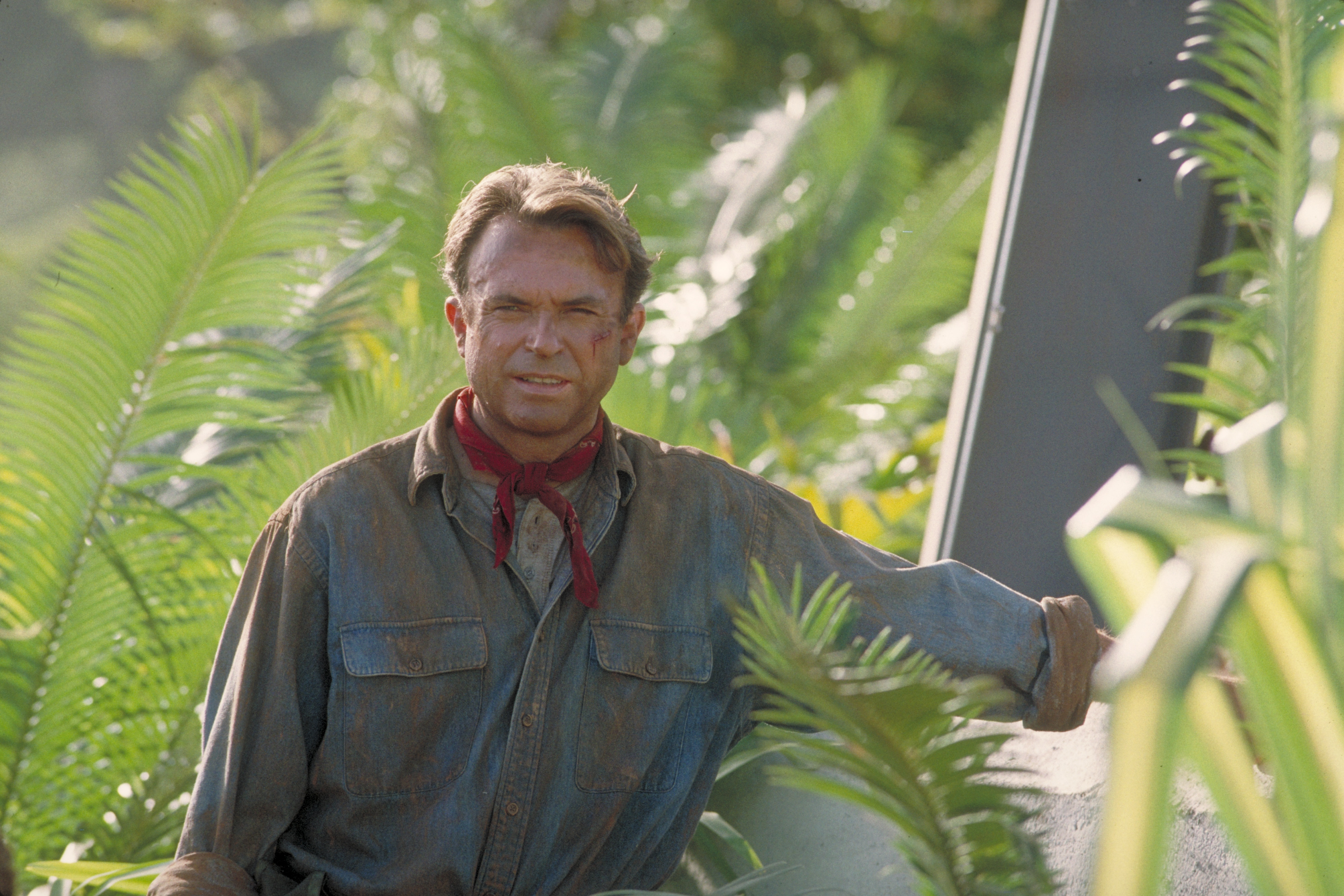 Actor Sam Neill as Dr. Alan Grant,  in a scene from the film 'Jurassic Park', 1993. | Source: Getty Images