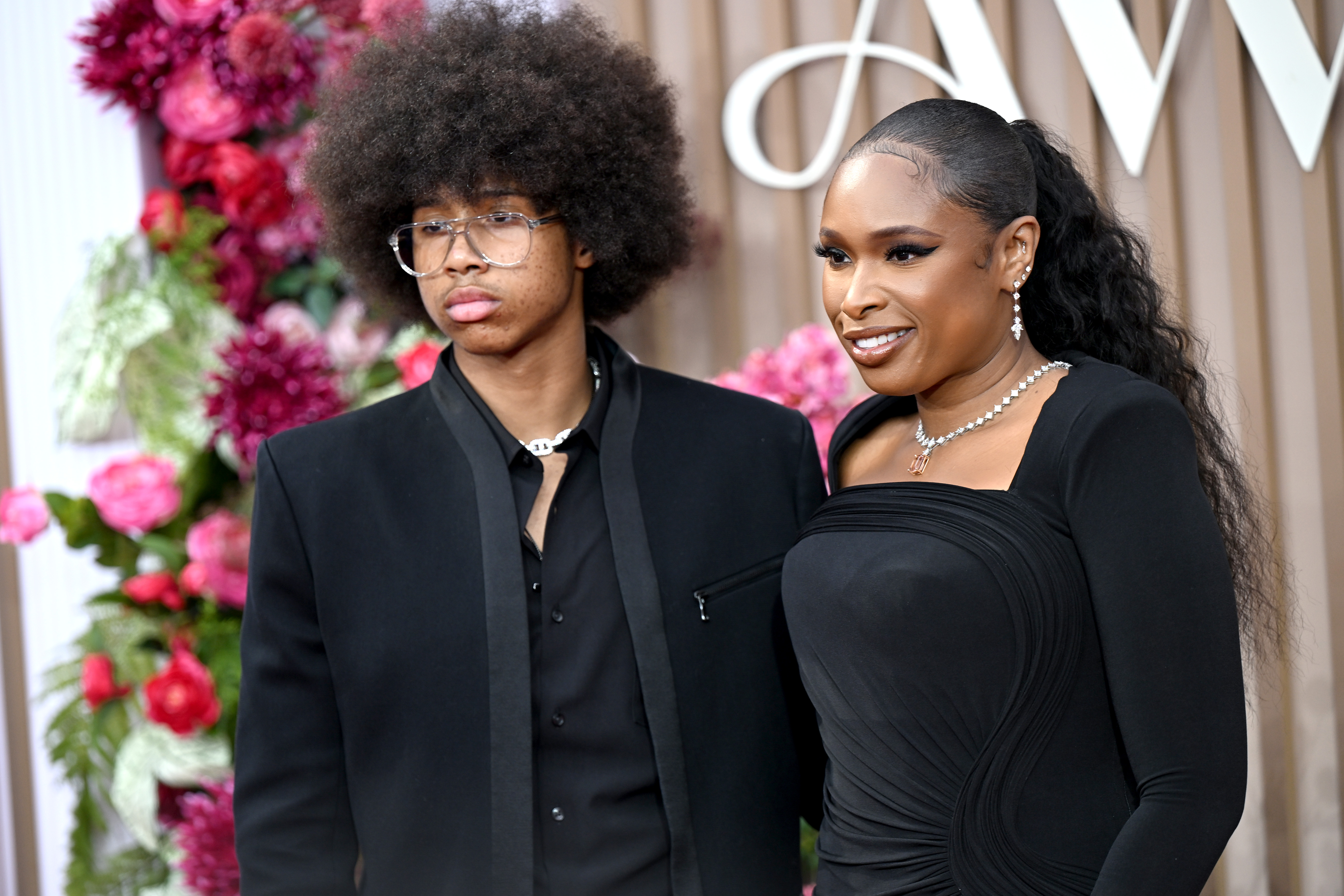 Jennifer Hudson and her son, David Daniel Otunga Jr., attend the 8th Annual American Black Film Festival Honors in Los Angeles, California, on February 16, 2025 | Source: Getty Images
