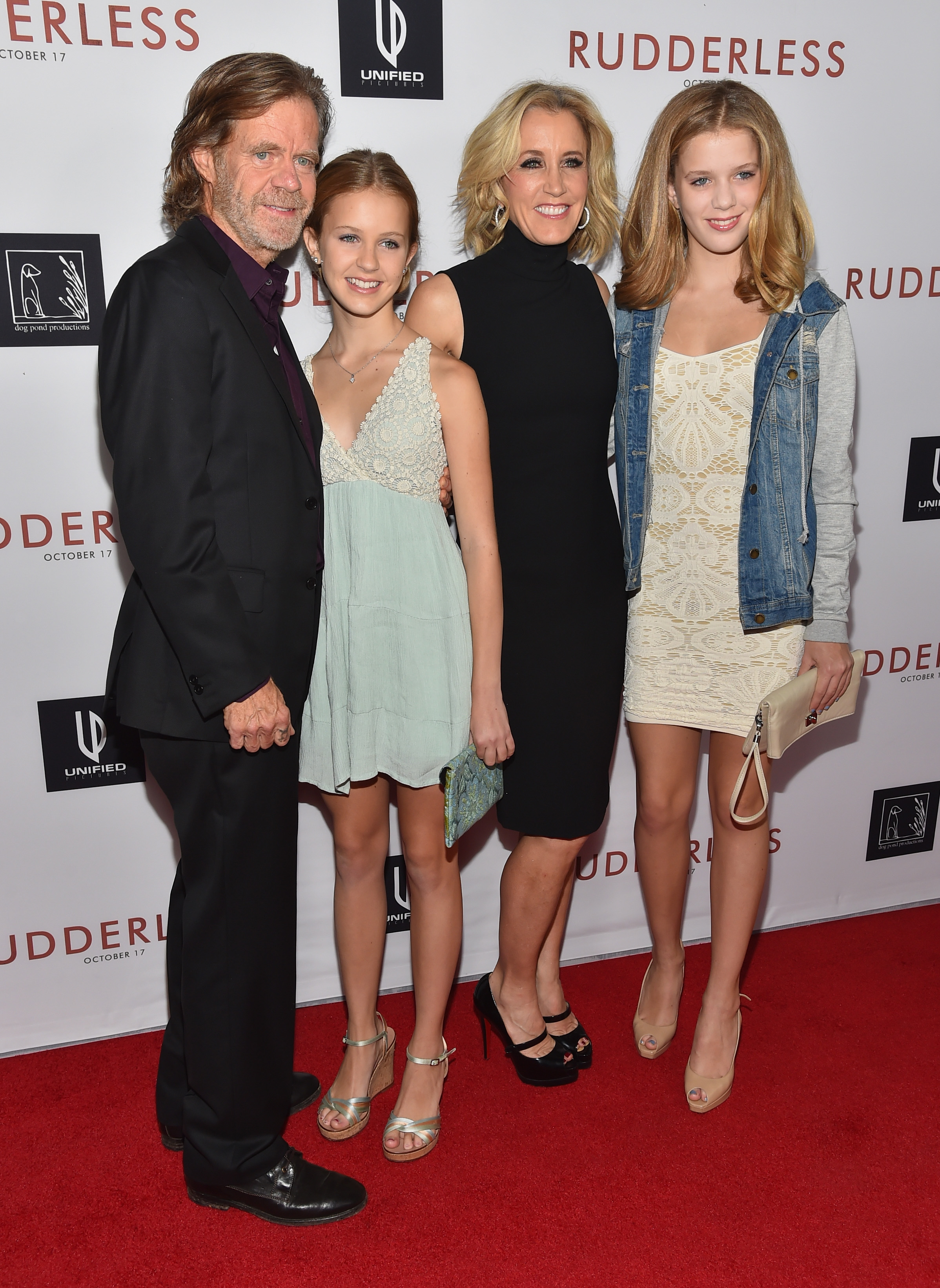 William H. Macy, Grace Macy, Felicity Huffman and Sophia Macy attend the screening of "Rudderless" on October 7, 2014 in Los Angeles, California. | Source: Getty Images