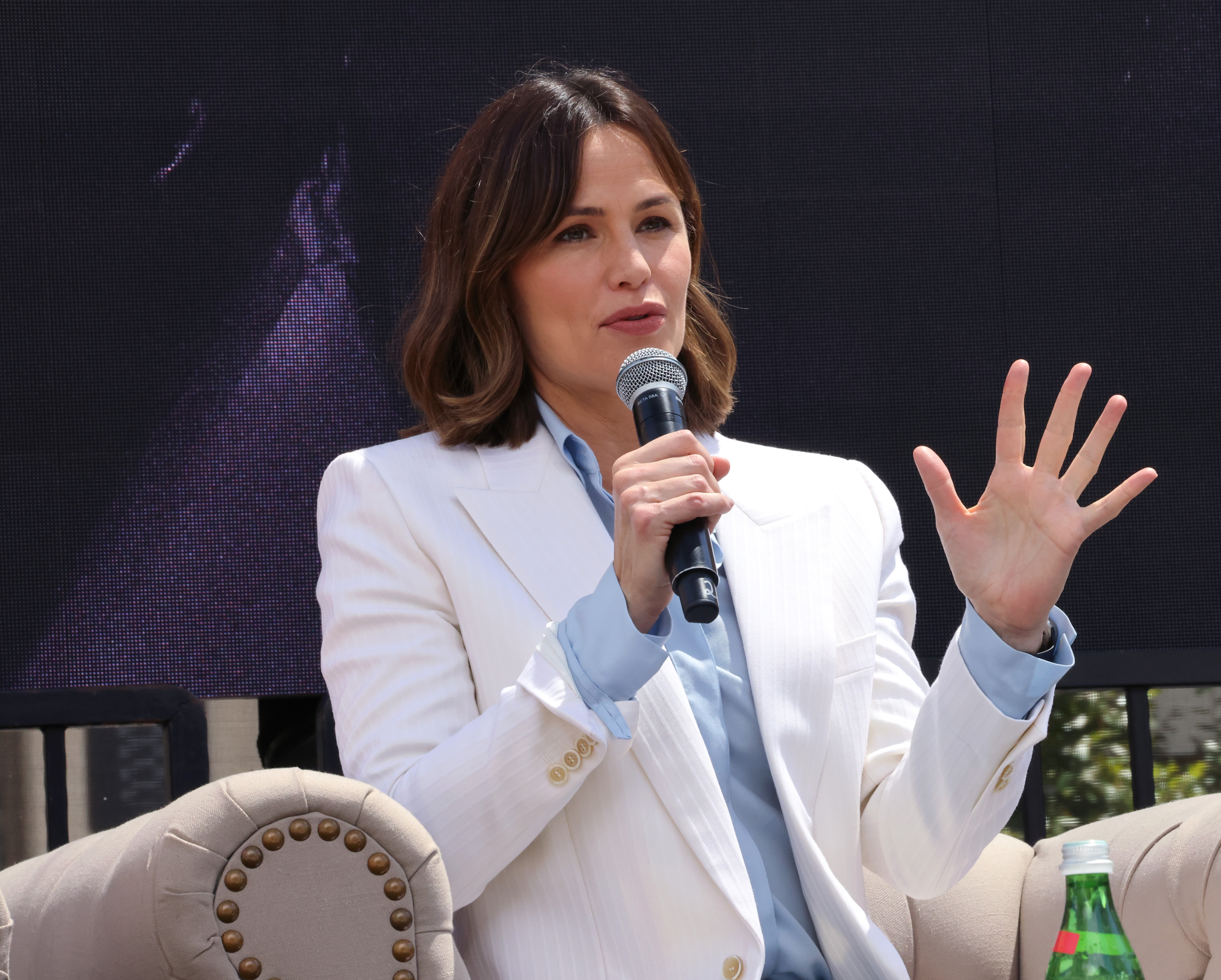 Jennifer Garner speaks at the 2023 Los Angeles Times Festival of Books in Los Angeles, California on April 22, 2023 | Source: Getty Images