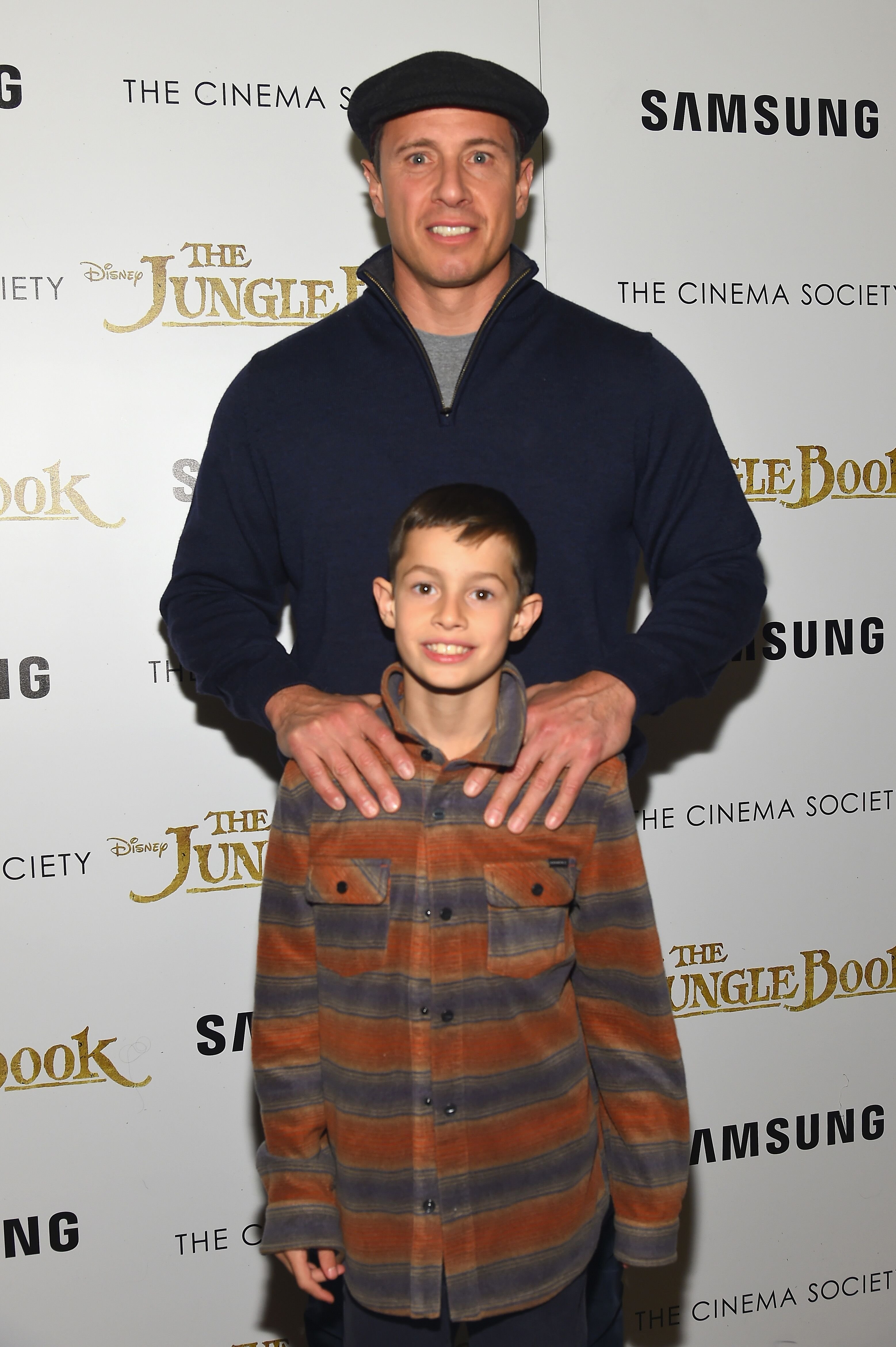 Chris and son Mario Cuomo at the screening of "The Jungle Book" at AMC Empire 25 theater on April 7, 2016, in New York City | Photo: Ben Gabbe/Getty Images