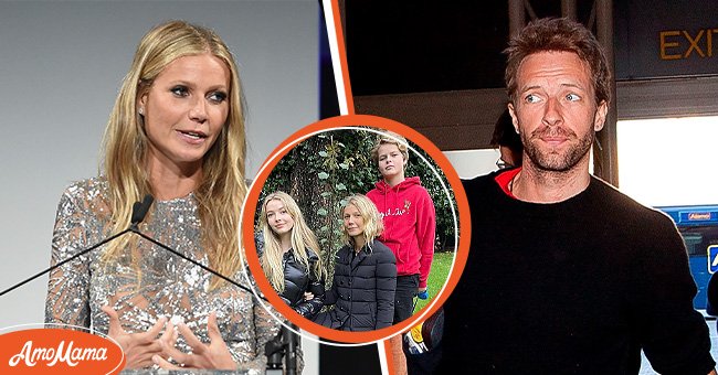 [Left] Picture of Gwyneth Paltrow; [Center] Picture of Gwyneth Paltrow with her kids; [Right] Picture of Chris Martin | Source: Getty Images | instagram./gwynethpaltrow