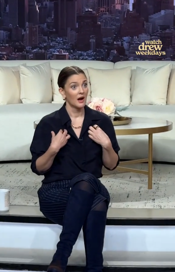 Drew Barrymore looking surprised while talking to the audience of "The Drew Barrymore Show" on a video uploaded on April 25, 2025 | Source: TikTok/thedrewbarrymoreshow