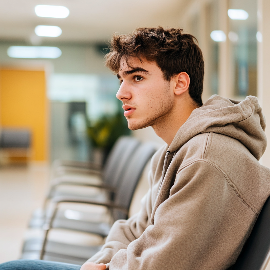 An upset young man talking | Source: Midjourney