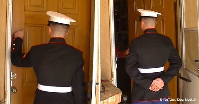 Marine surprises mom on Xmas morning and her brilliant reaction goes viral