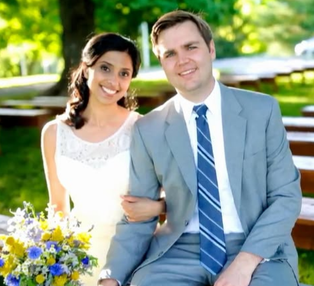 JD and Usha Vance have welcomed their fourth child into the family, and they did so after a very personal loss. Here's a photo of them at their wedding posted on June 14, 2026, to commemorate their anniversary. | Source: Instagram/jdvance