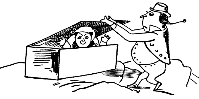 An illustration of a man being put inside a coffin | Source: Pixabay