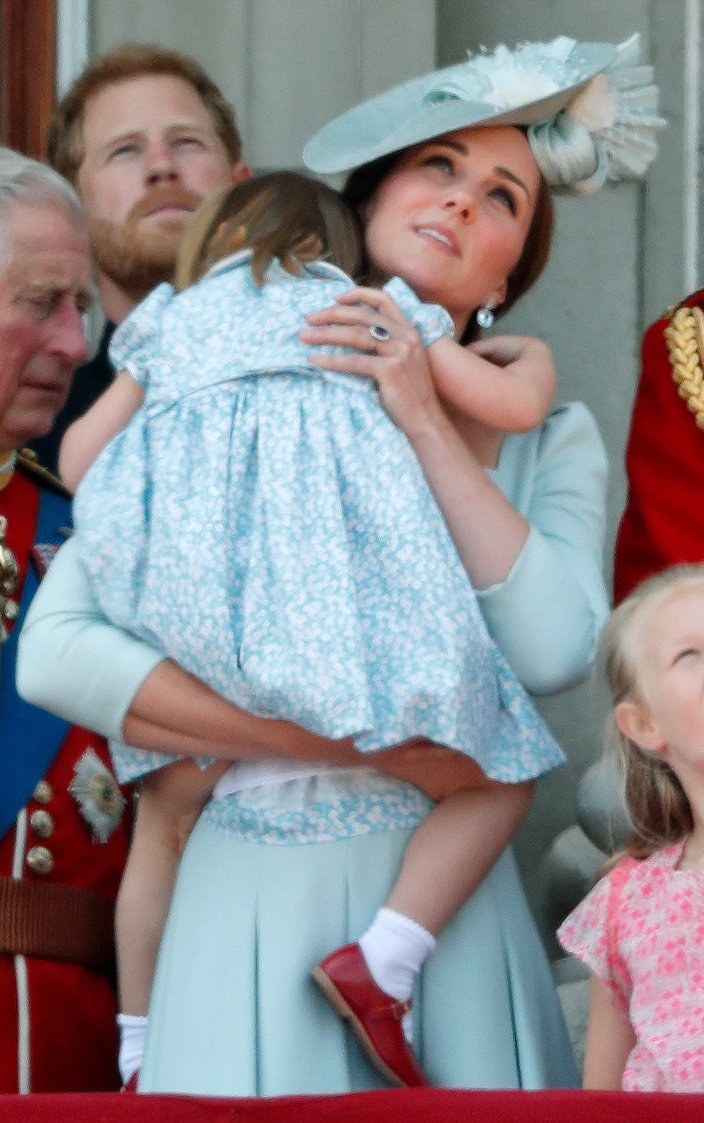 Kate Middleton und Prinzessin Charlotte in London 2018. | Quelle: Getty Images