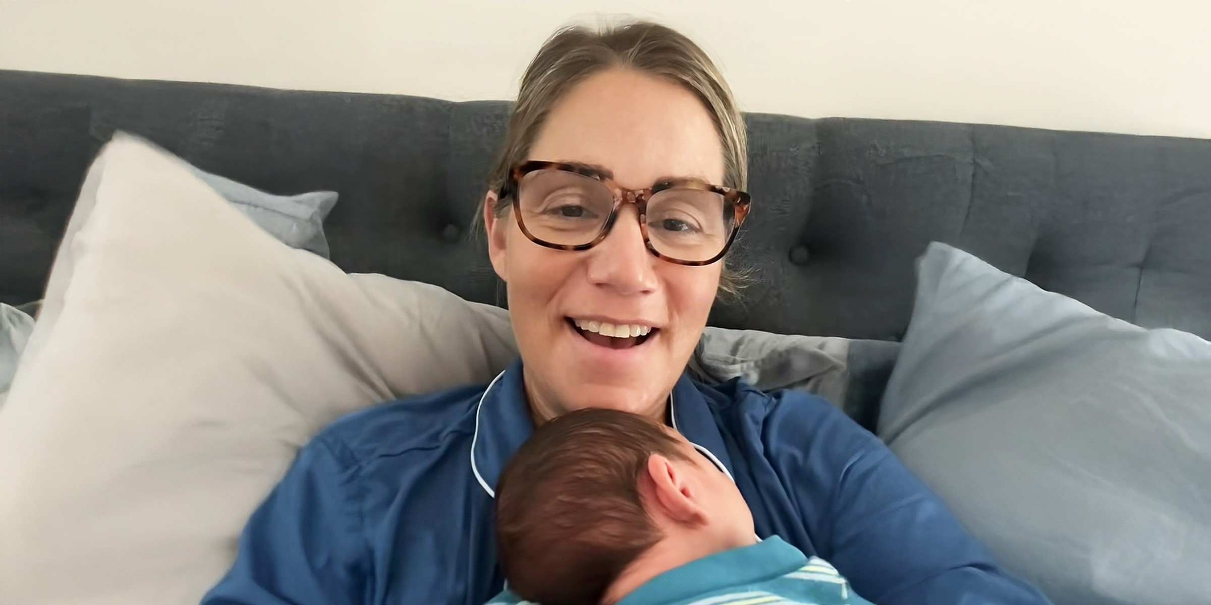 Grace Collins with her newborn baby | Source: TikTok/@southtexasmom