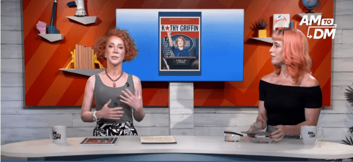 Kathy Griffin speaking about the late Gloria Vanderbilt on AM to DM on July 17, 2019 | Photo: YouTube/AM to DM