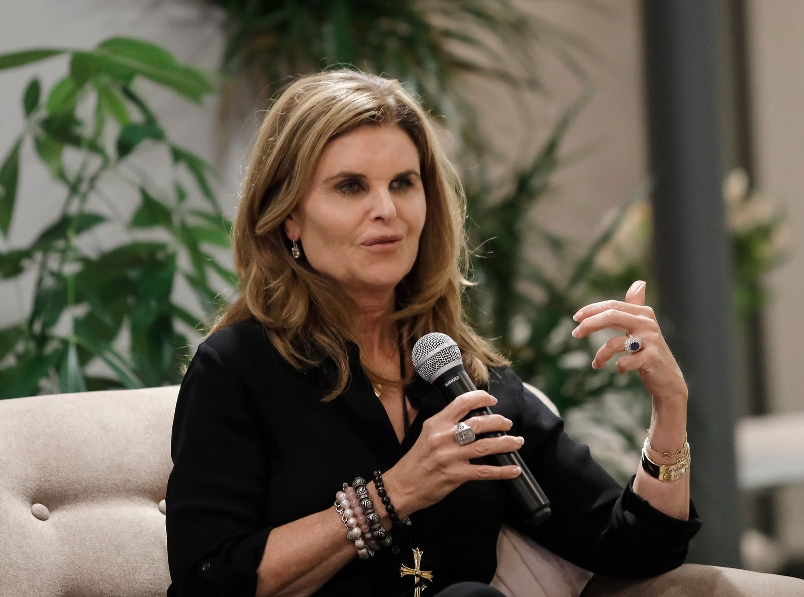 Maria Shriver sat down in conversation at The Riveter on January 15, 2019 | Photo: Getty Images