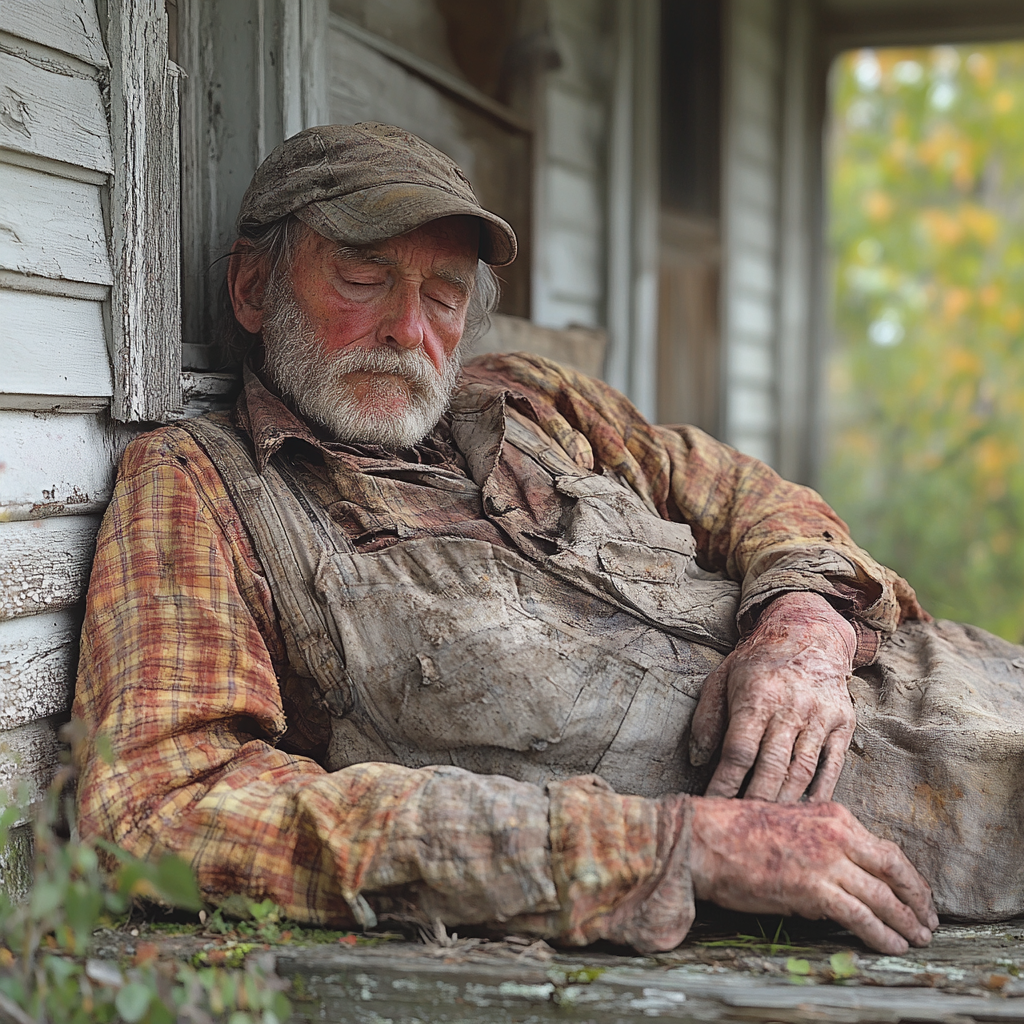 Dead mailman on the porch | Source: Midjourney