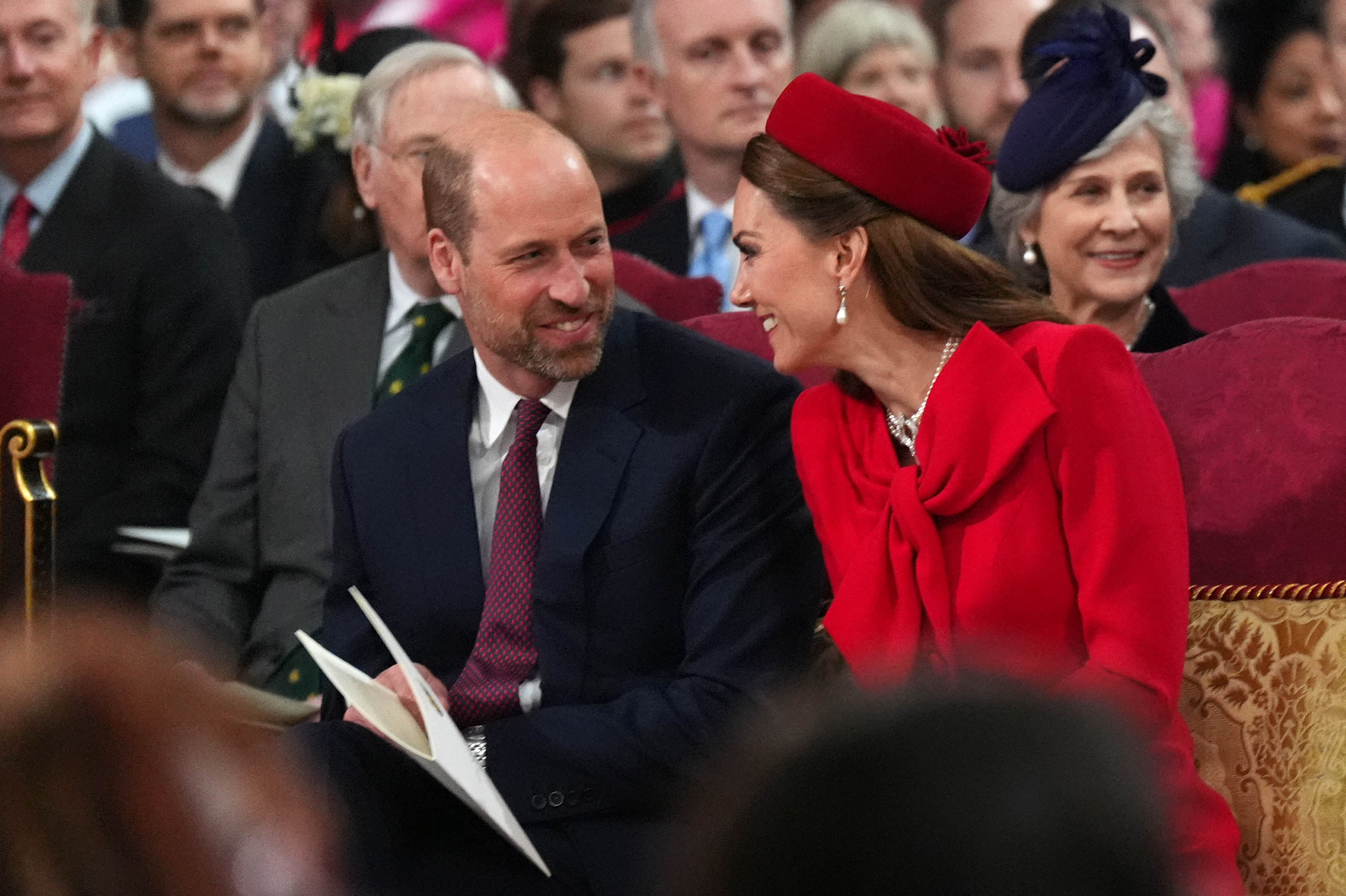 Prince William and Princess Catherine attend the annual Commonwealth Day service ceremony at Westminster Abbey in London, England on March 10, 2025. | Source: Getty Images