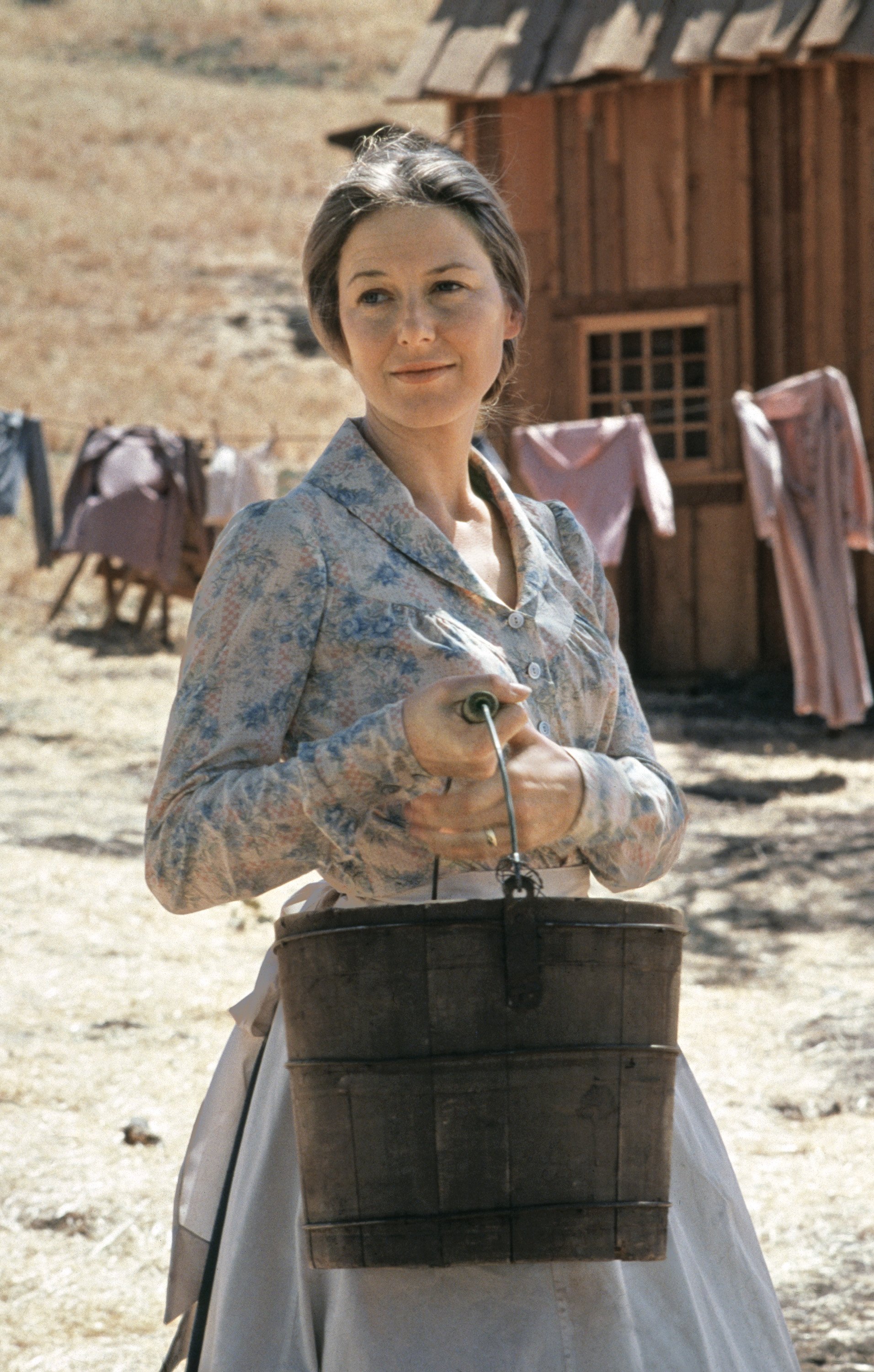 Karen Grassle as Caroline Quiner Holbrook Ingalls on "Little House on the Prairie" in an undated photo | Source: Getty Images