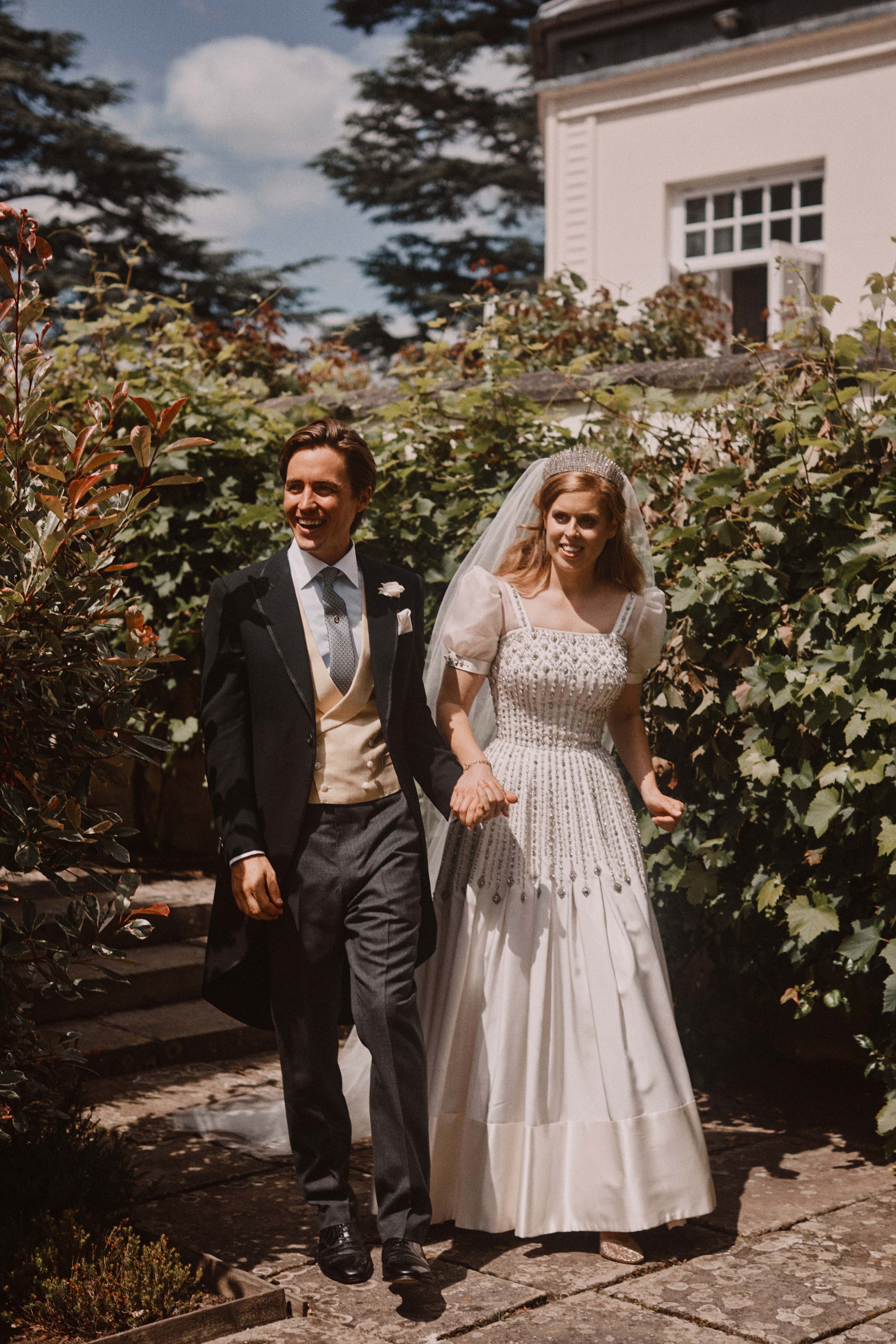 Princess Beatrice and Edoardo Mapelli Mozzi photographed after their wedding in the grounds of Royal Lodge on July 18, 2020 in Windsor, United Kingdom. / Source: Getty Images