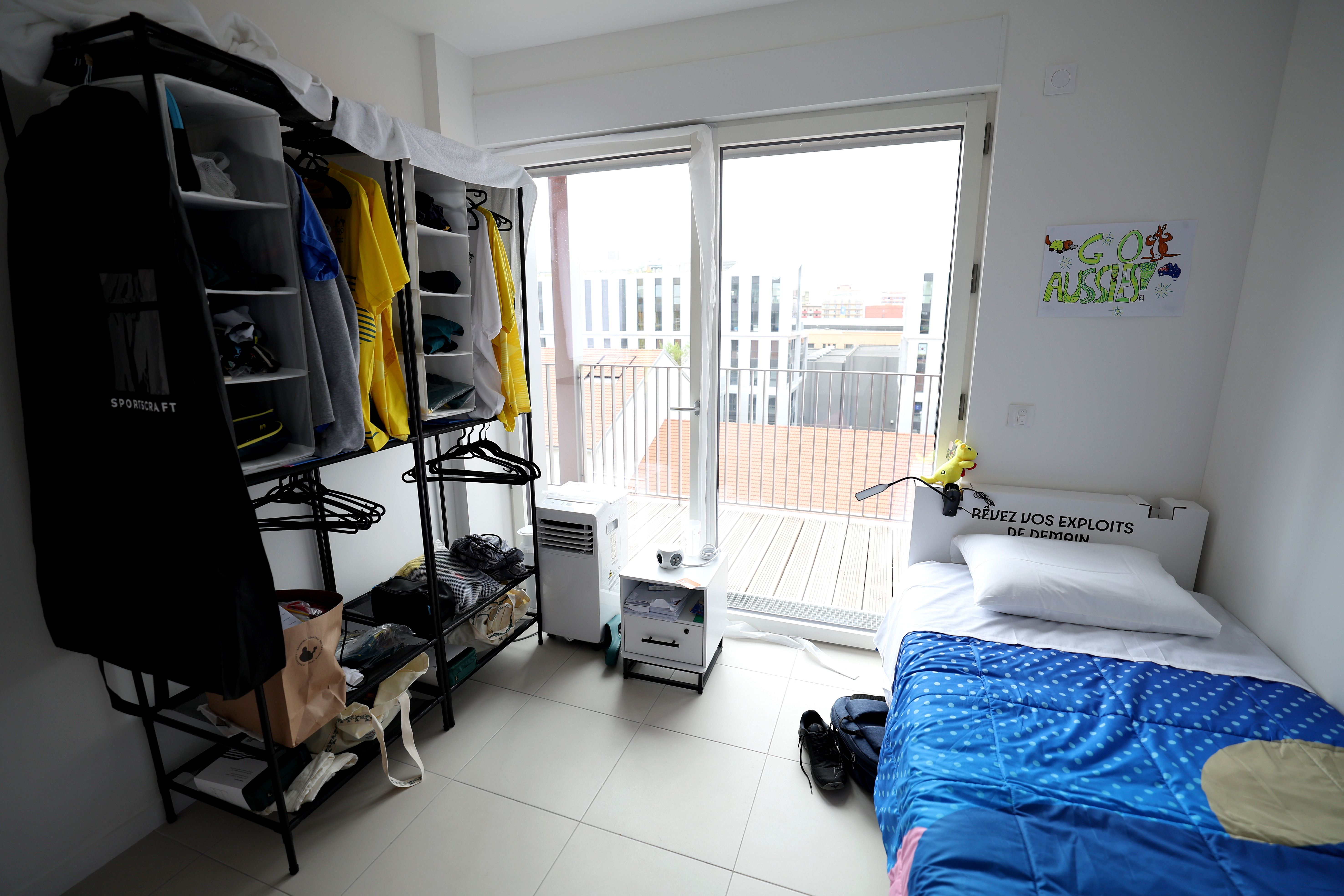 A general view of the bedrooms inside the Australian Athletes' Village ahead of the Paris Olympic Games on July 23, 2024 in Paris, France | Source: Getty Images