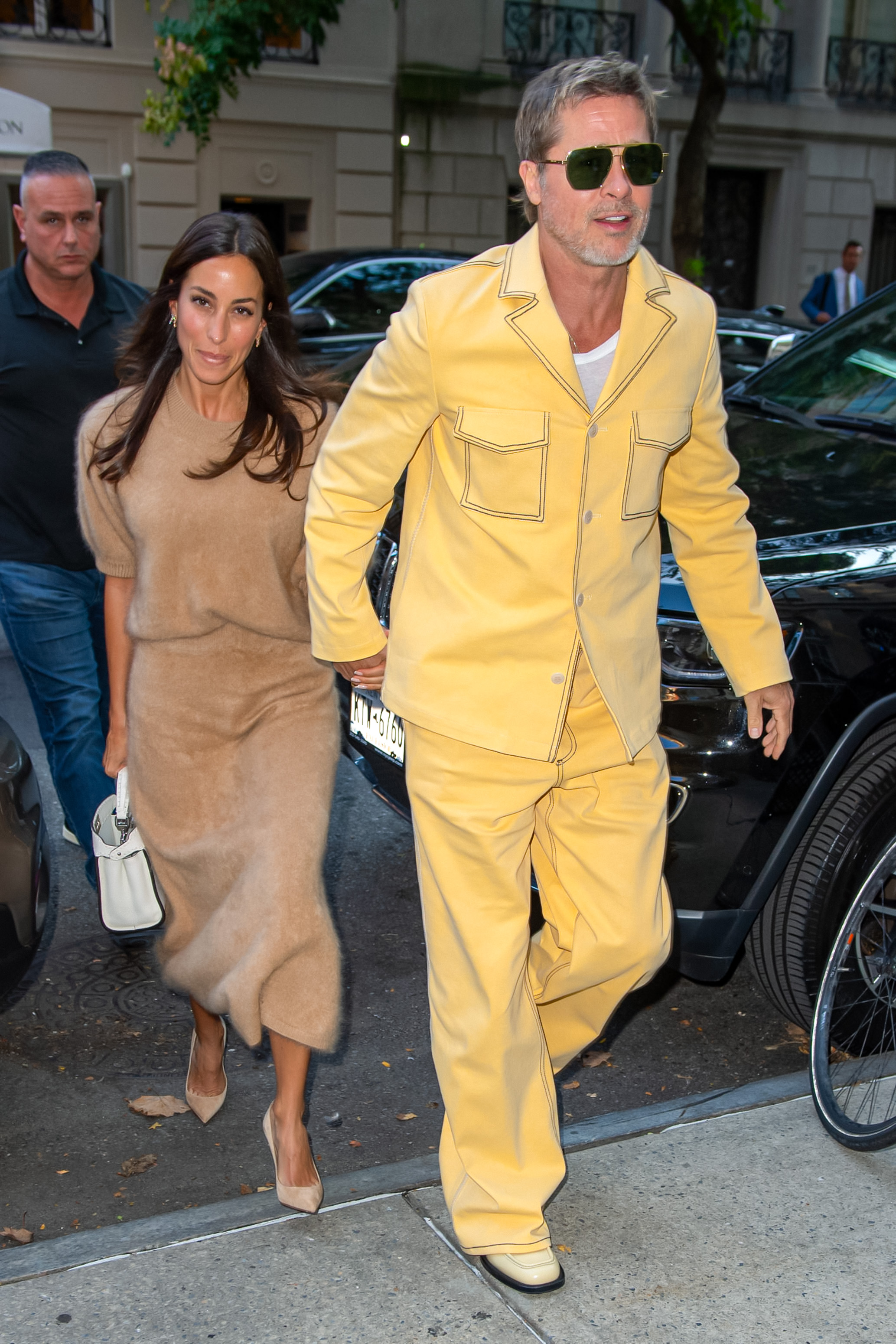 Inés-Olivia de Ramon and Brad Pitt spotted on September 9, 2024, in New York City. | Source: Getty Images