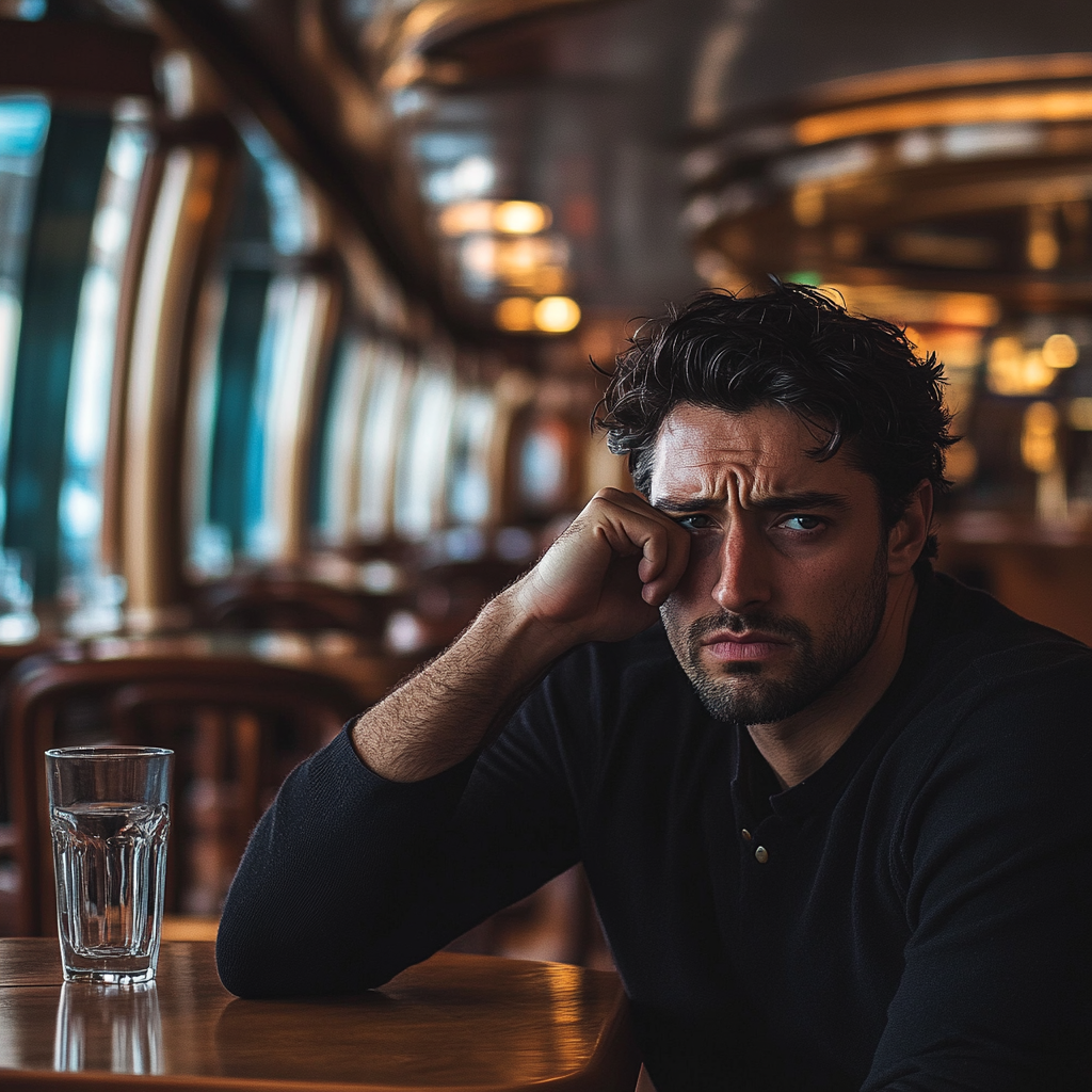 a sleepy man on a ship | Source: Midjourney