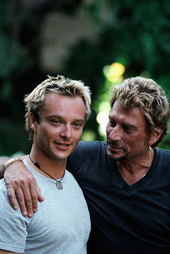 David Hallyday et Johnny Hallyday. | Photo : Getty Images