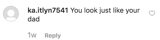 Un commentaire de fan selon lequel Ella Travolta ressemble à son père, John Travolta | Source: instagram.com/ella.travolta