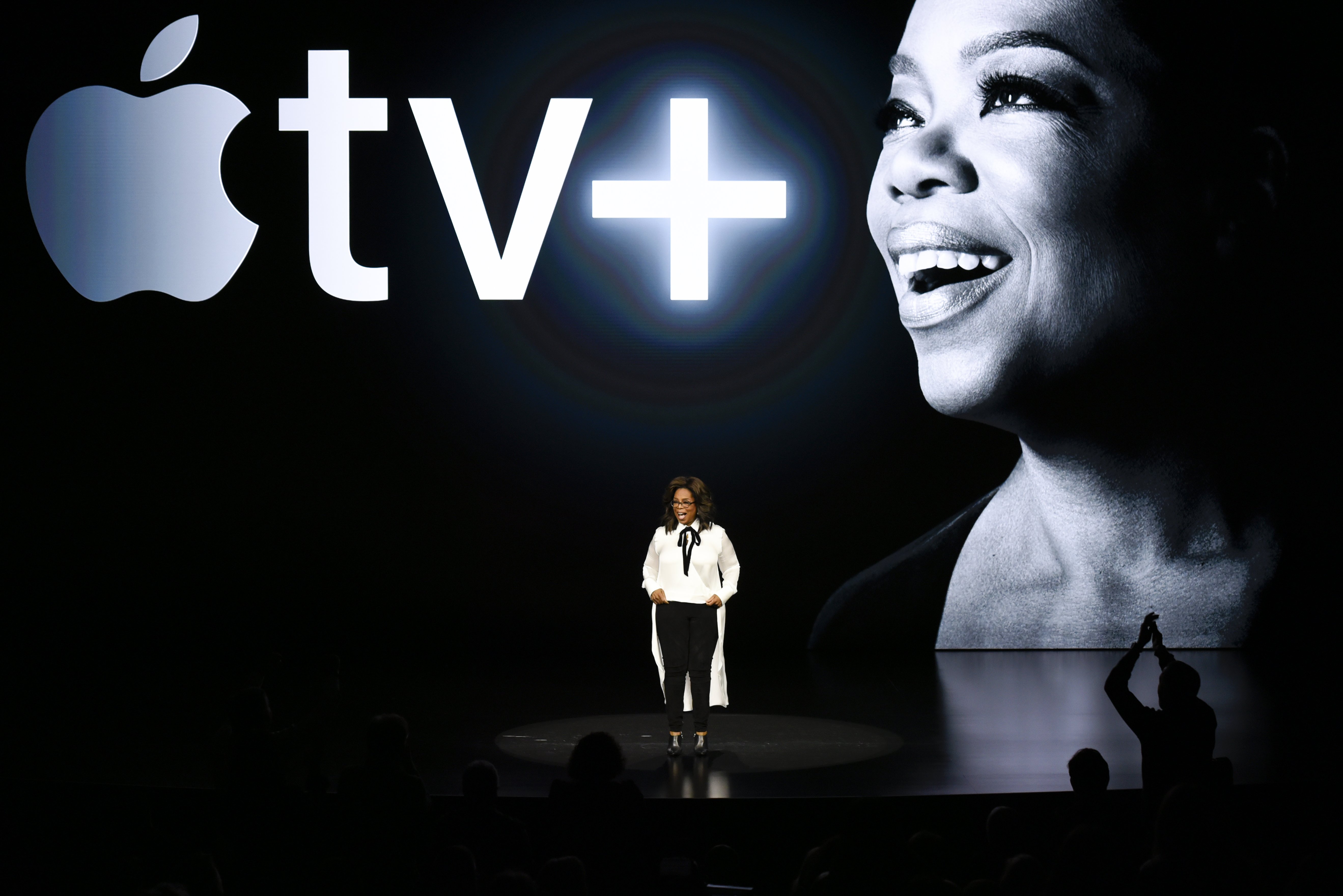 Oprah Winfrey speaks during an Apple product launch event at the Steve Jobs Theater at Apple Park on March 25, 2019 in Cupertino, California | Photo: Getty Images