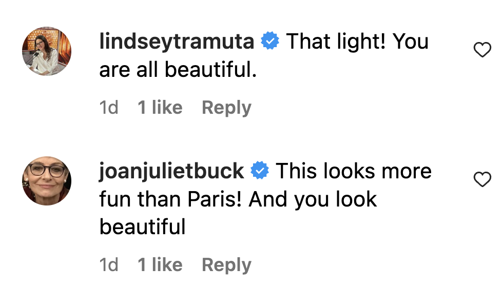 Screenshot of comments on Molly Ringwald's Instagram post. | Source: Instagram/MollyRingwald