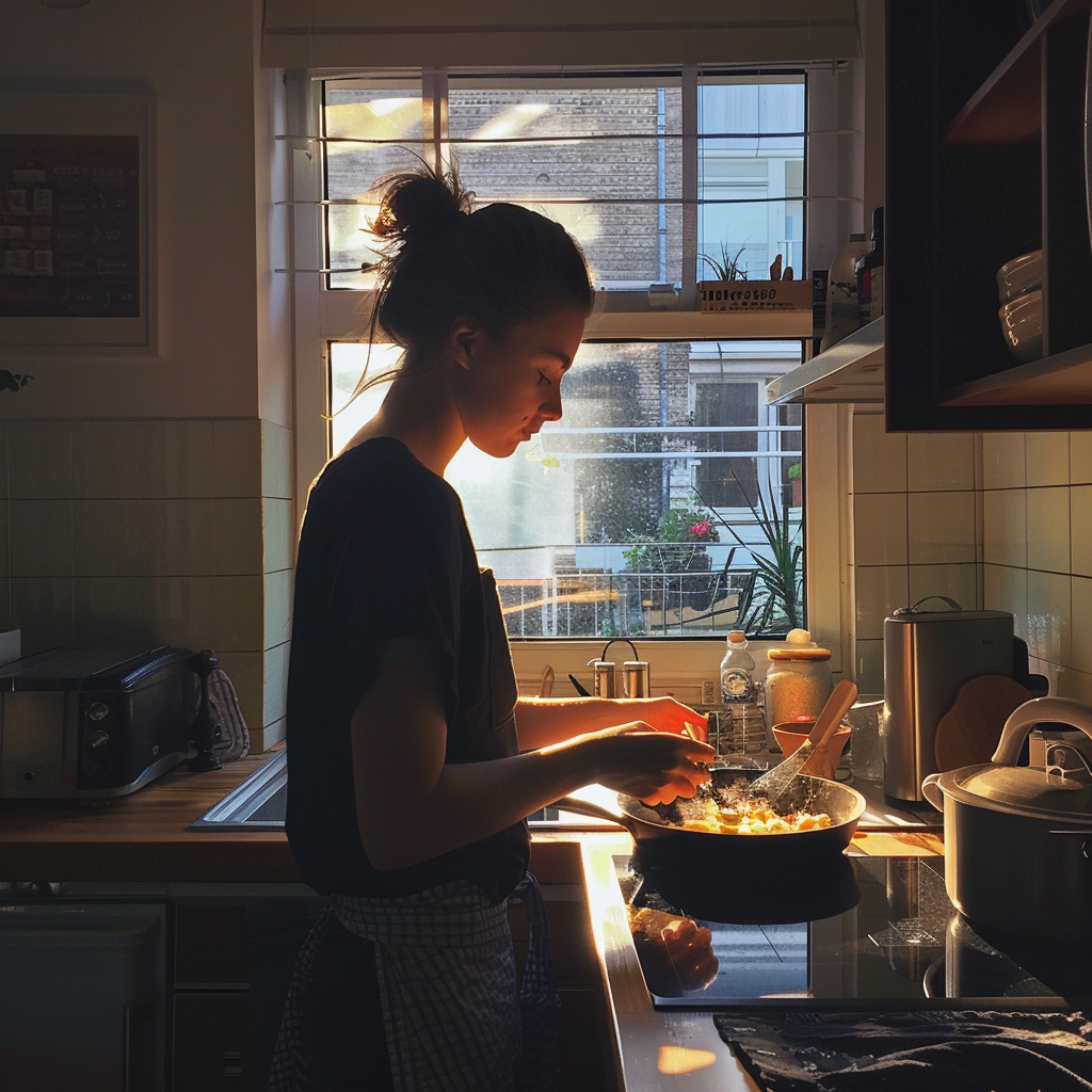 A woman in the kitchen | Source: Midjourney