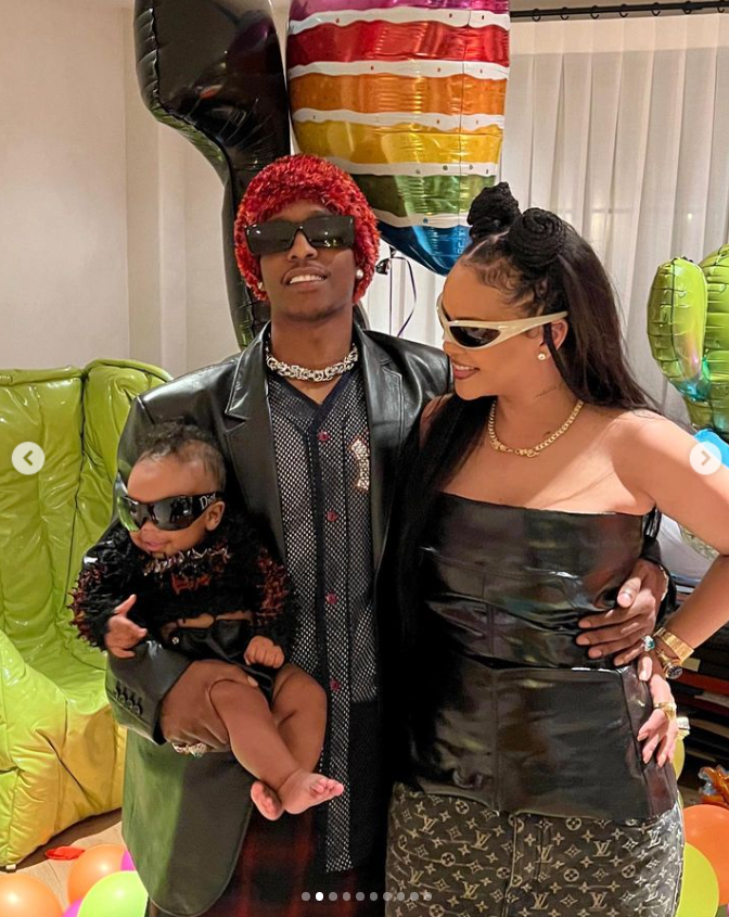 RZA, A$AP Rocky, and Rihanna, pose together in a photo posted in May 2023. | Source: Instagram/asaprocky