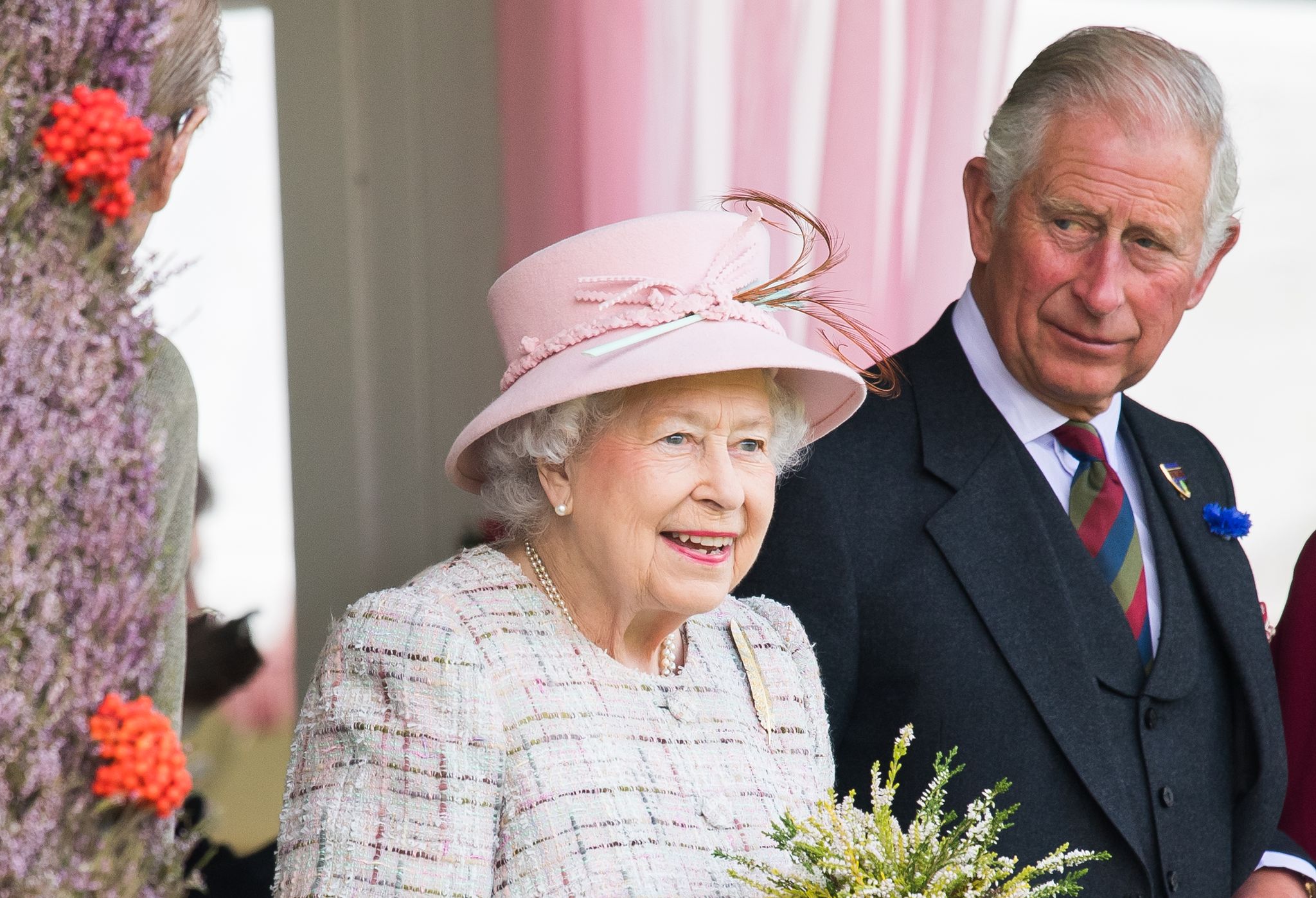 Queen Elizabeth II and Prince Charles at the 2017 Braemar Highland Gathering in Braemar, Scotland | Source: Getty Images