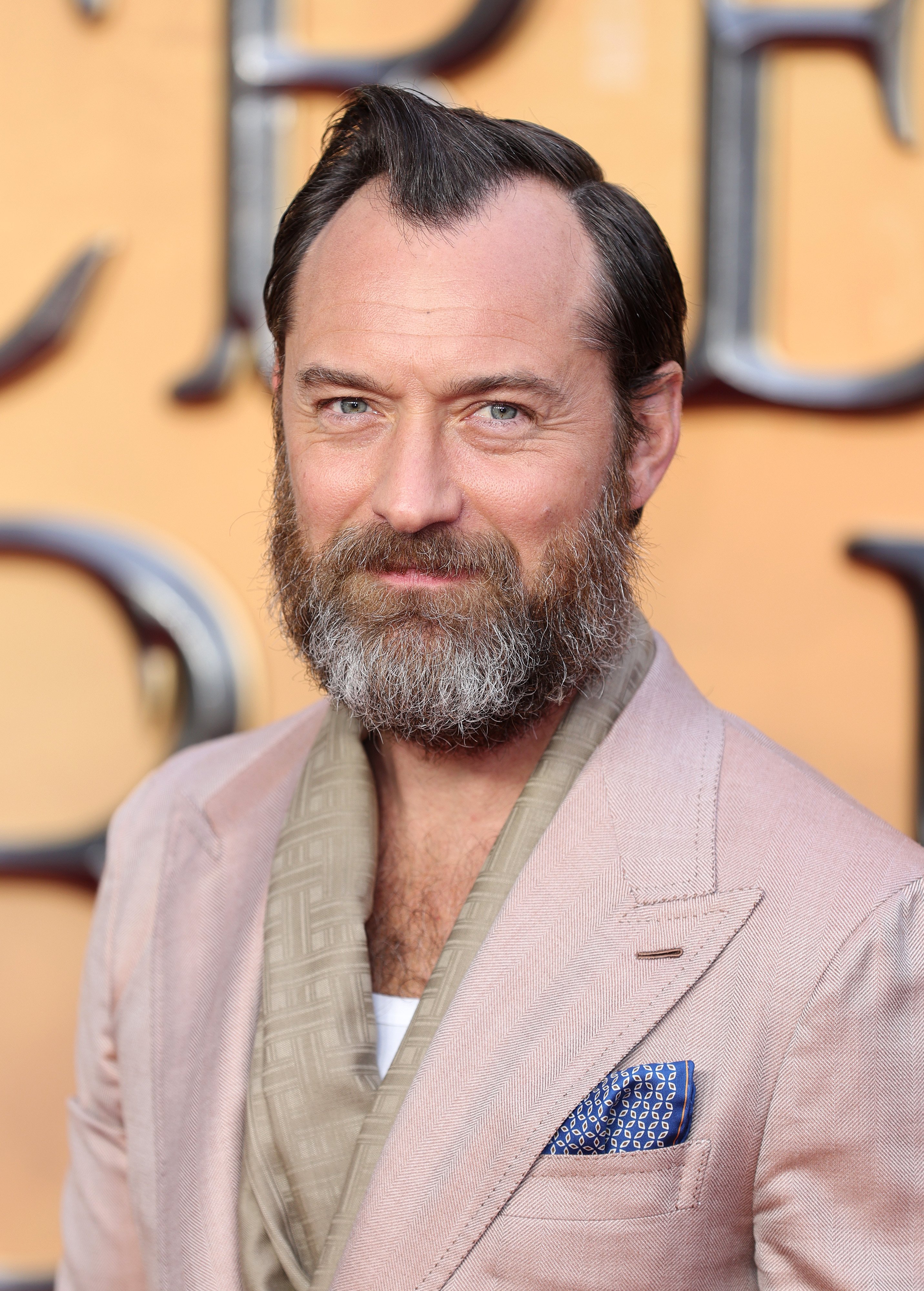 Jude Law at the premiere of "Fantastic Beasts: The Secrets of Dumbledore" on March 29, 2022, in London | Source: Getty Images