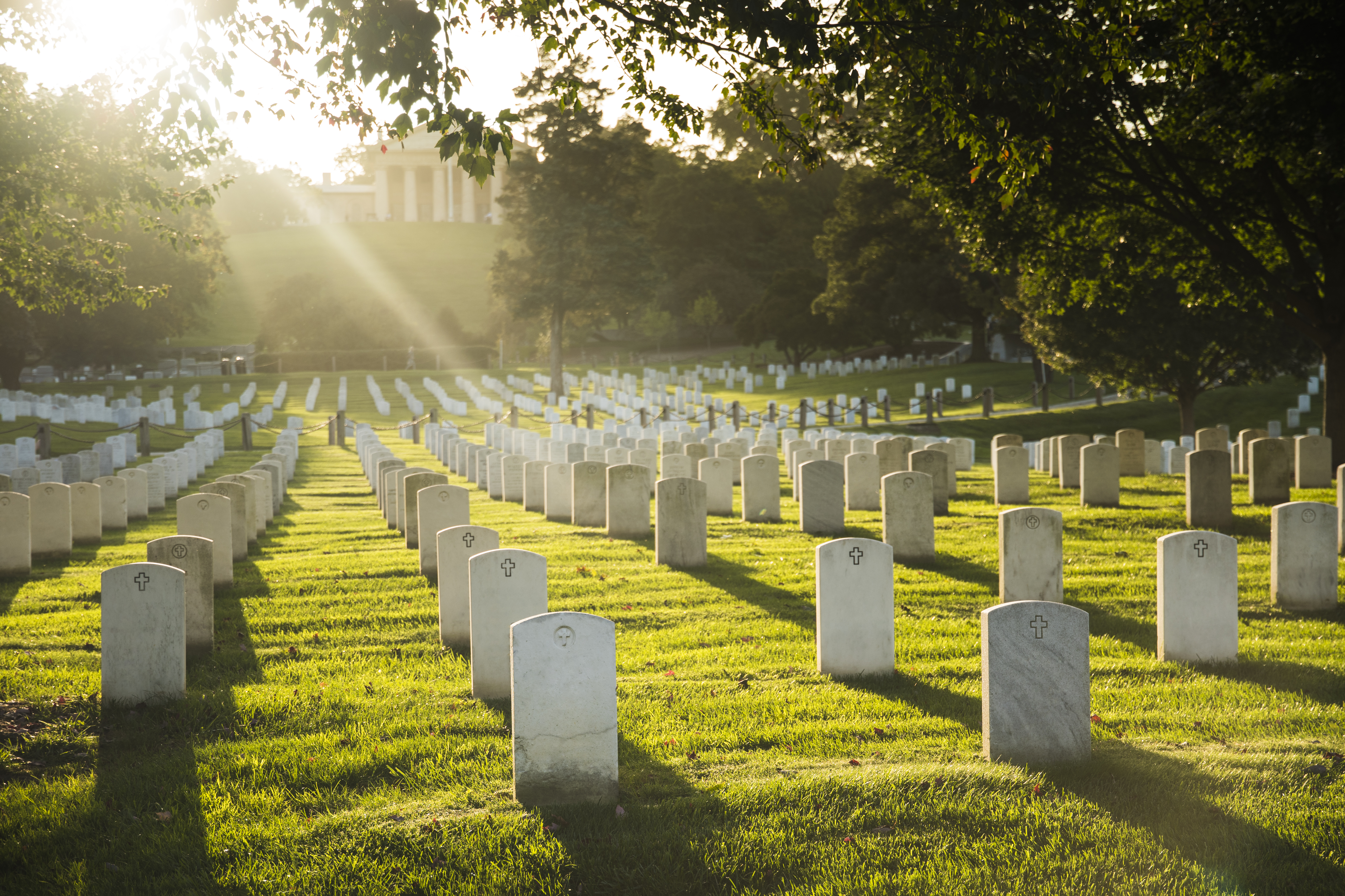Sun sets over Arlington Cemetery | Source: Getty Images