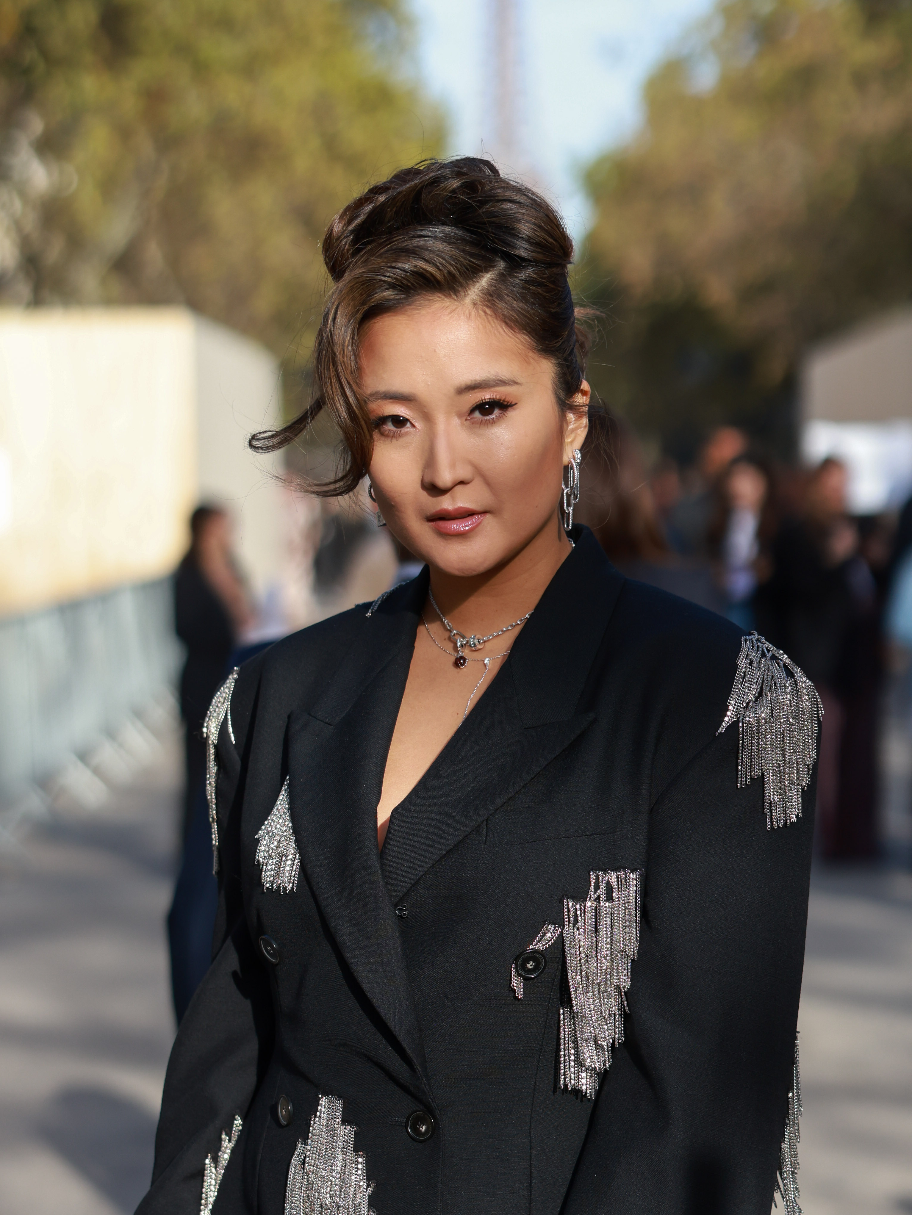 Ashley Park at the Stella McCartney Womenswear Spring/Summer 2024 show during Paris Fashion Week on October 2, 2023, in Paris, France. | Source: Getty Images