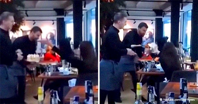 Video of frustrated waiter smashing cake into rude diner’s face goes viral
