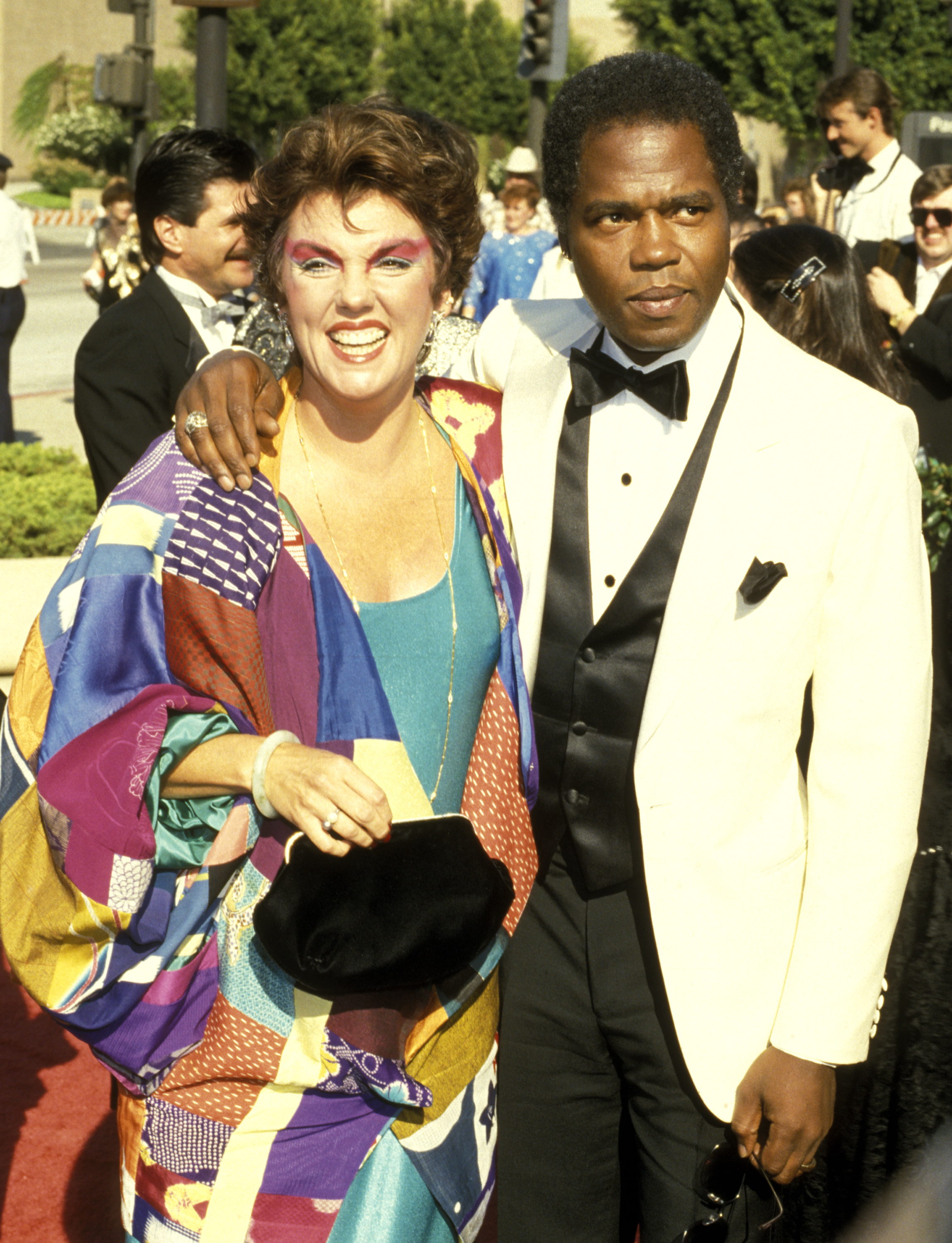 Tyne Daly and Georg Stanford Brown at the 38th Annual Primetime Emmy Awards in 1986. | Source: Getty Images