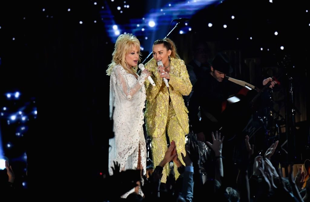 Dolly Parton and Miley Cyrus at the 61st Annual GRAMMY Awards in 2019 in Los Angeles, California | Source: Getty Images
