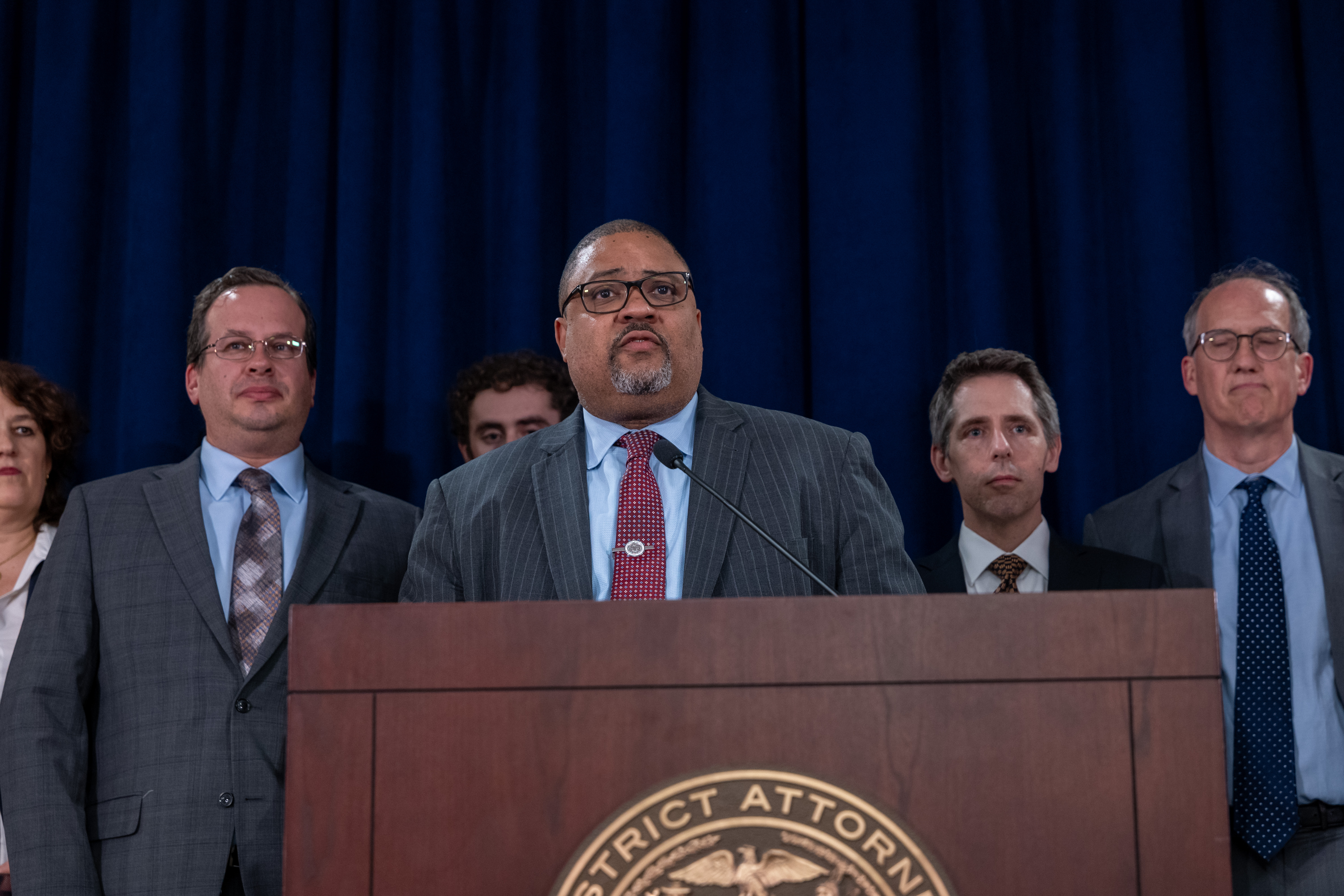 Manhattan District Attorney Alvin Bragg on May 30, 2024, in New York City | Source: Getty Images